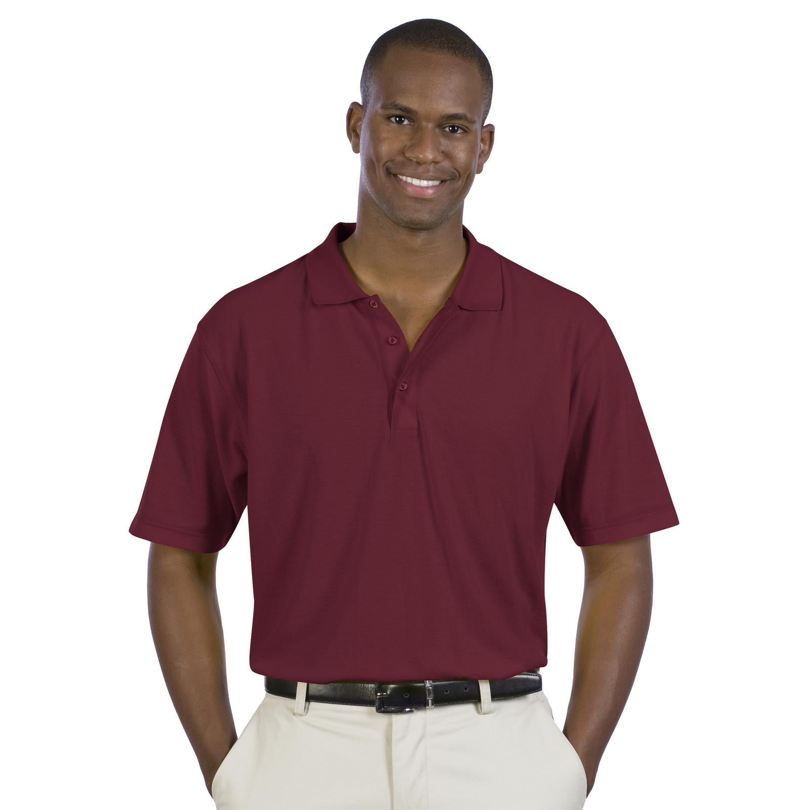 Front View of 019 - Burg. Marn OTTO Men's Comfortable Sport Shirt