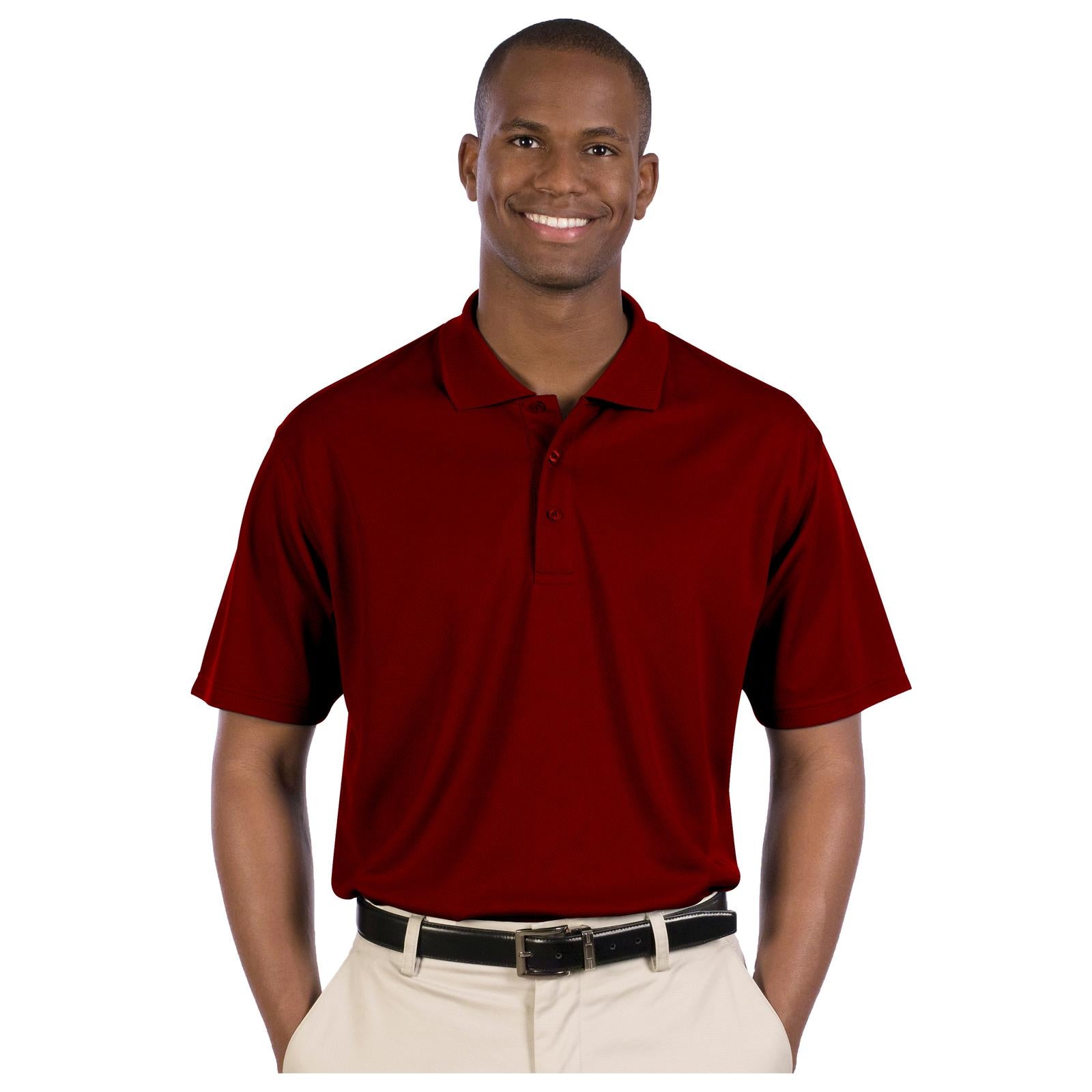 Front View of 019 - Burg. Marn OTTO Men's Performance Sport Shirt