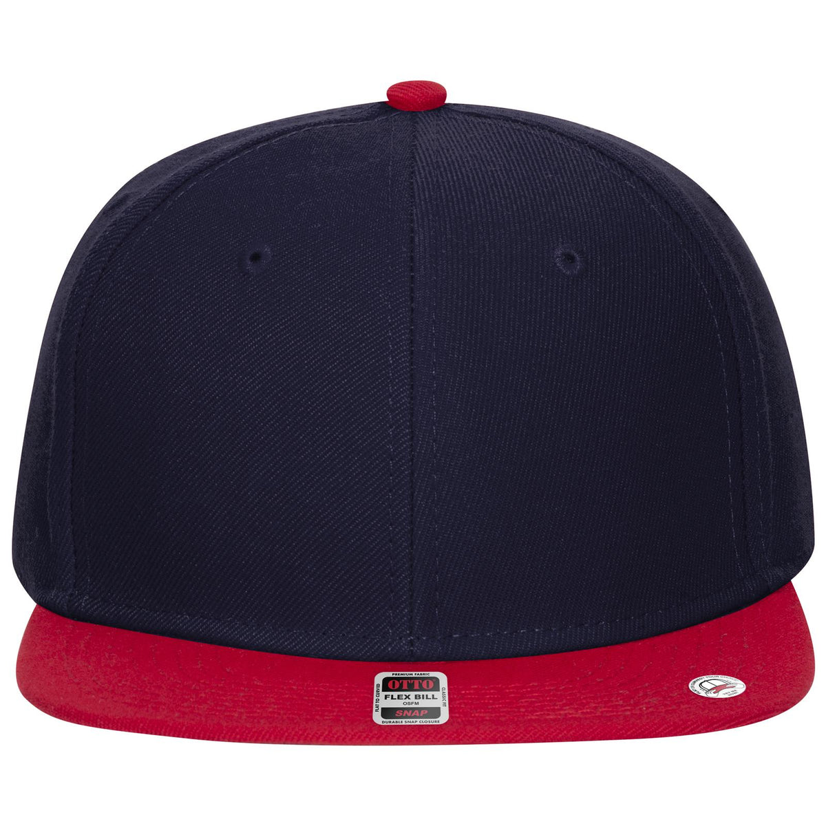 Front View of 020404 - Red/Nvy/Nvy OTTO CAP "OTTO SNAP" 6 Panel Pro Style Snapback Hat