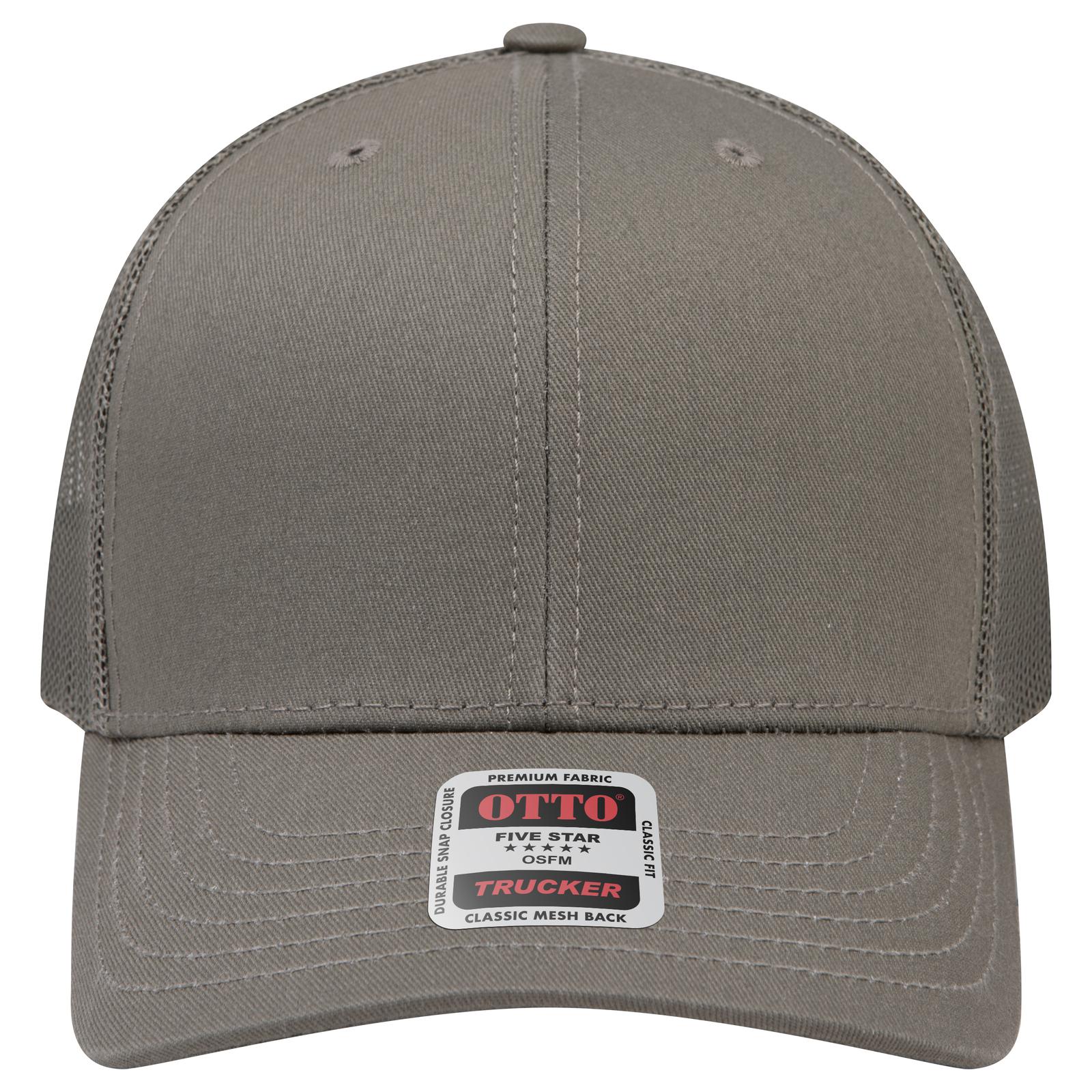 Right View of 021 - Ol. Green OTTO CAP 6 Panel Mid Profile Mesh Back Trucker Hat