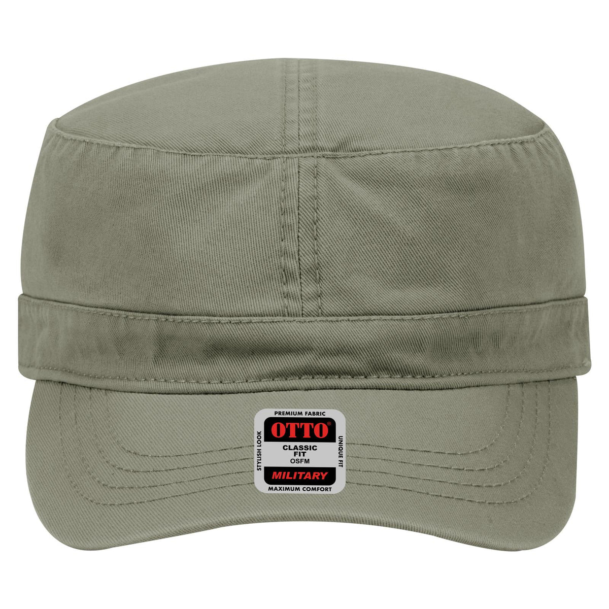 Front View of 021 - Ol. Green OTTO CAP Military Hat