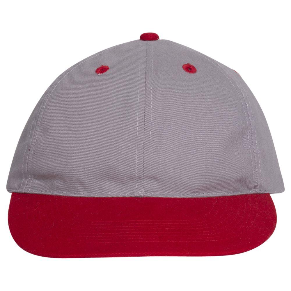 Right View of 0214 - Red/Gry OTTO CAP 6 Panel Low Profile Baseball Cap