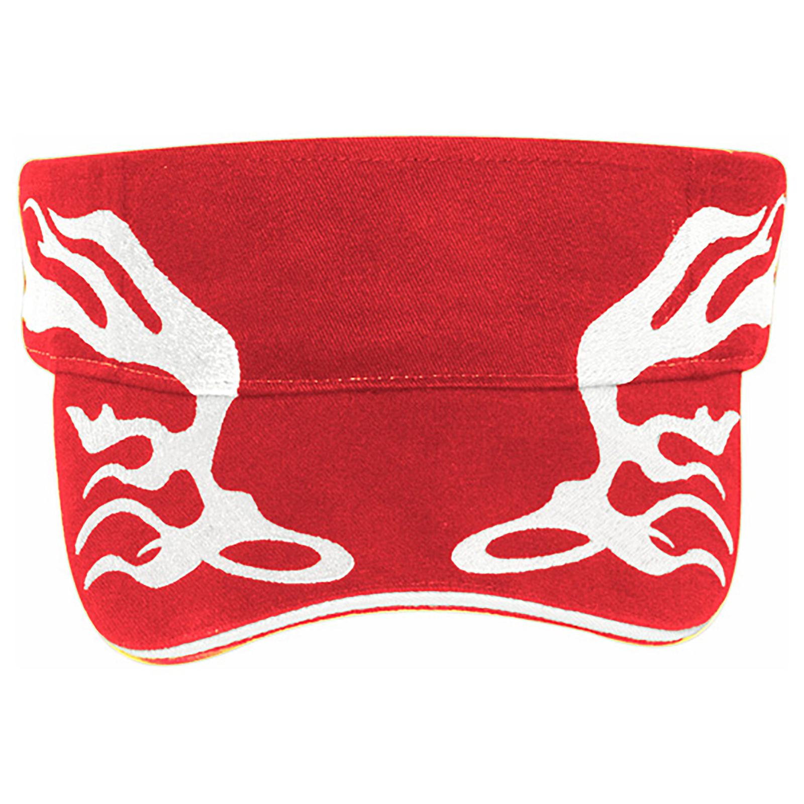 Front View of 021616 - Red/Wht/Wht OTTO CAP Sun Visor