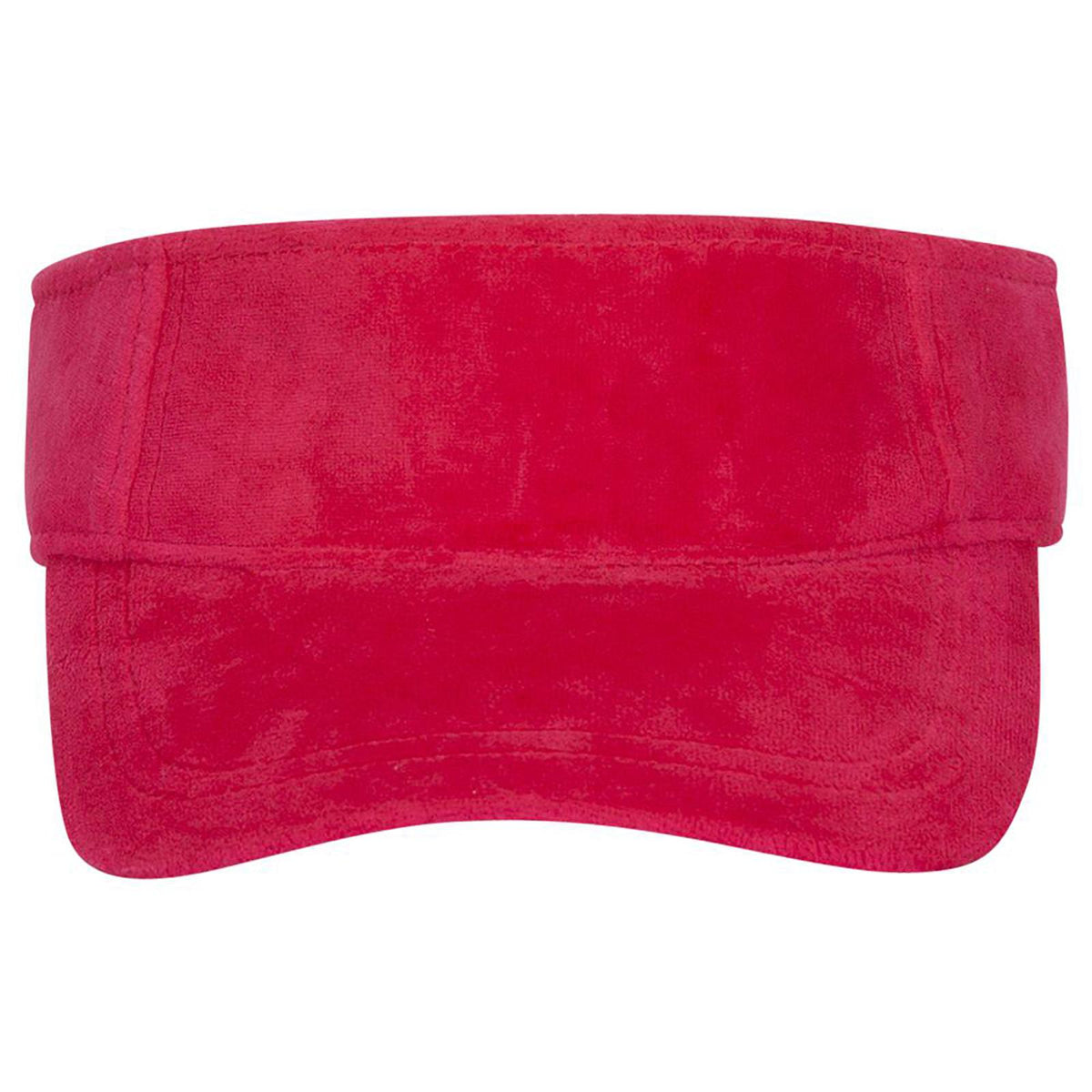 Front View of 023 - Cherry Red OTTO CAP Sun Visor