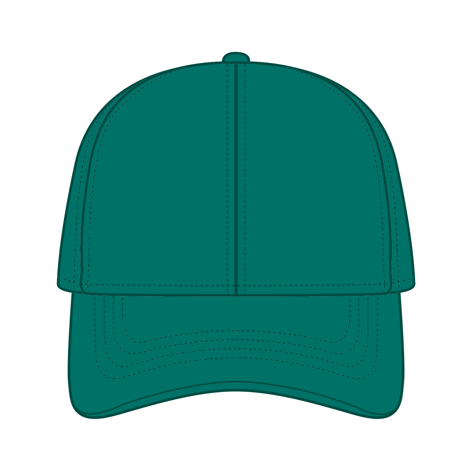 Front View of 024 - Jade OTTO CAP 4 Panel Ponytail Cap