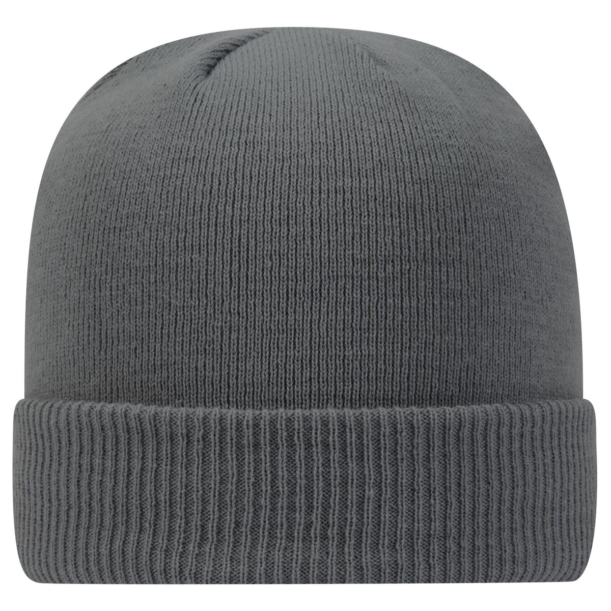 Front View of 025 - Char. Gray OTTO CAP 12" Classic Knit Beanie w/ Rib Knit Cuff