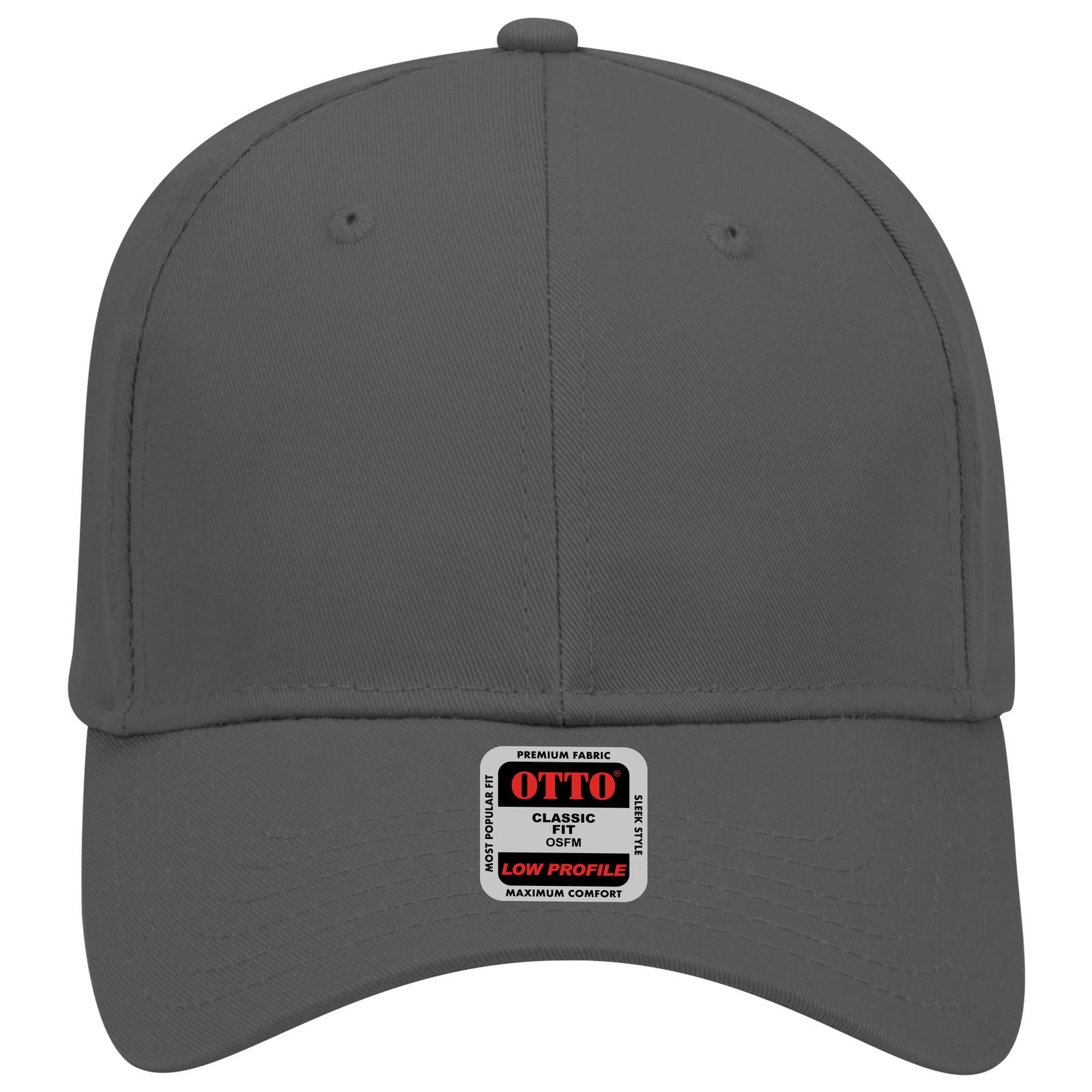 Right View of 025 - Char. Gray OTTO CAP 6 Panel Low Profile Baseball Cap