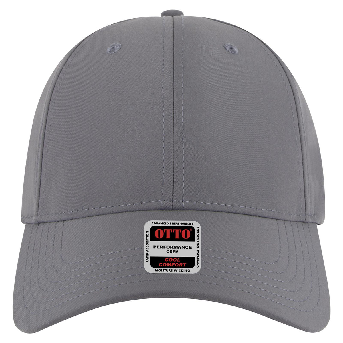 Front View of 025 - Char. Gray OTTO CAP 6 Panel Low Profile Baseball Cap