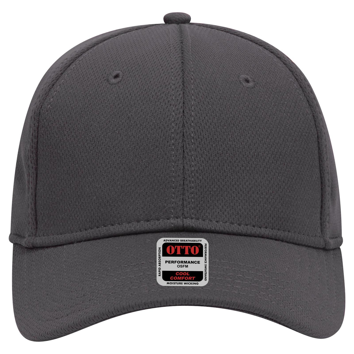 Front View of 025 - Char. Gray OTTO CAP 6 Panel Low Profile Baseball Cap