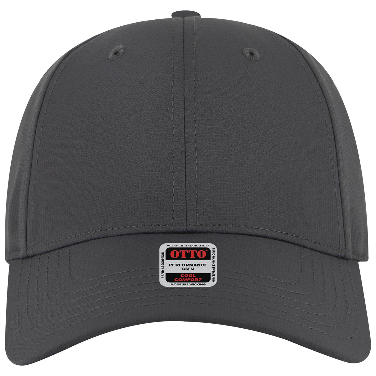 Front View of 025 - Char. Gray OTTO CAP 6 Panel Low Profile Baseball Cap