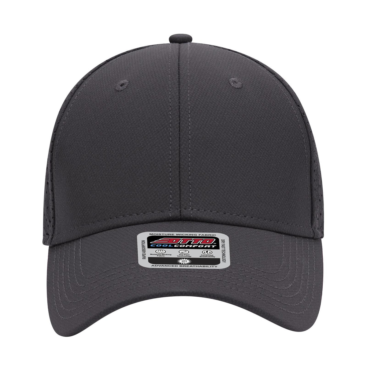 Front View of 025 - Char. Gray OTTO CAP 6 Panel Low Profile Baseball Cap