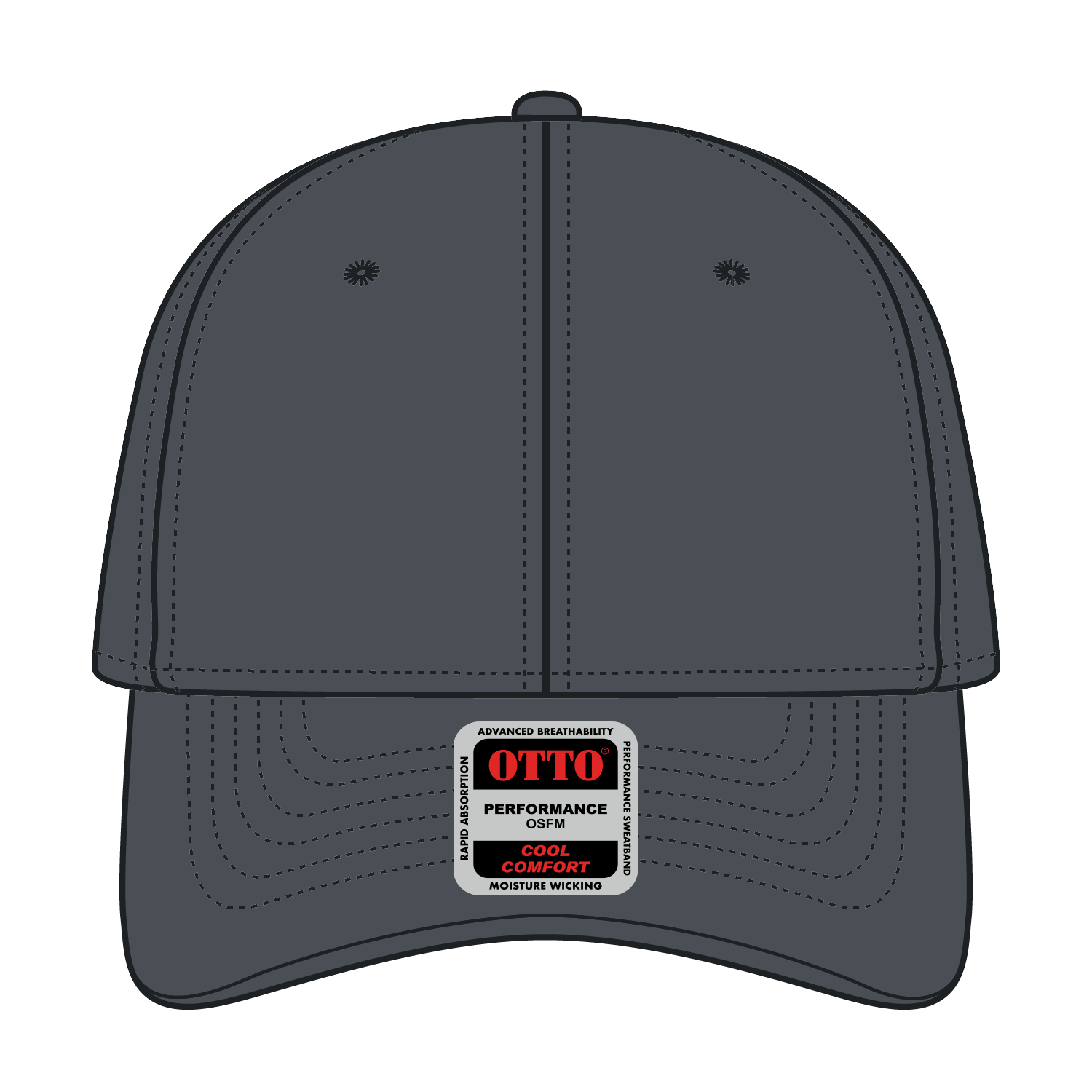 Front View of 025 - Char. Gray OTTO CAP 6 Panel Low Profile Baseball Cap