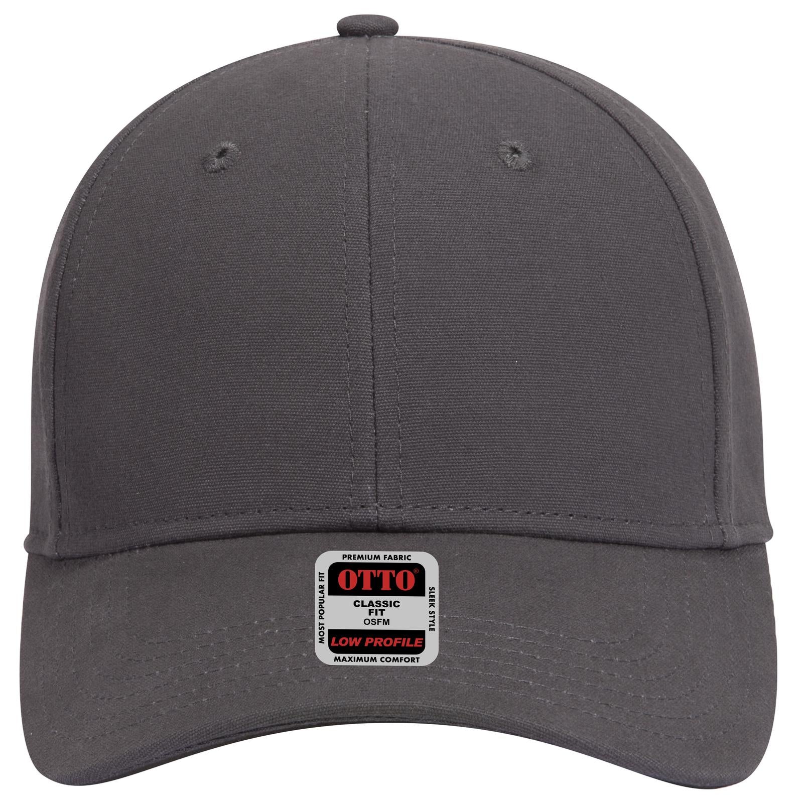 Right View of 025 - Char. Gray OTTO CAP 6 Panel Low Profile Baseball Cap