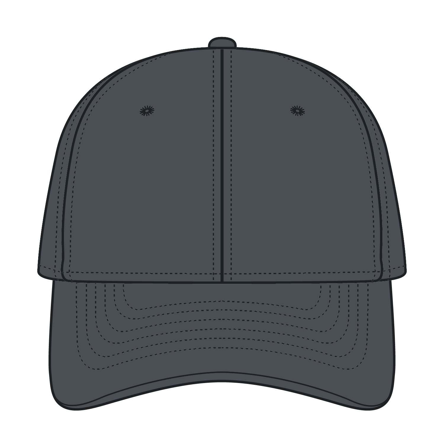 Front View of 025 - Char. Gray OTTO CAP 6 Panel Low Profile Baseball Cap