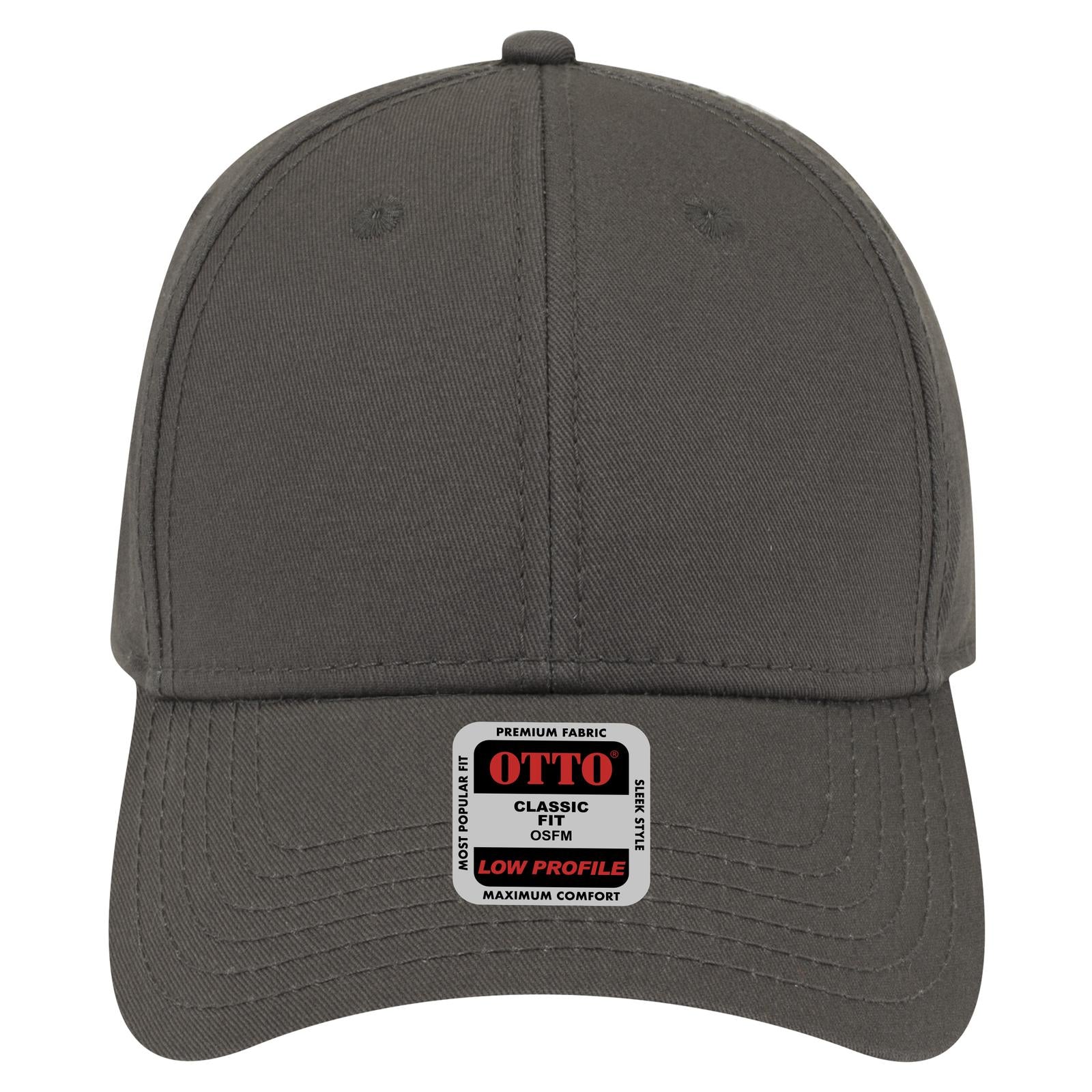 Right View of 025 - Char. Gray OTTO CAP 6 Panel Low Profile Baseball Cap