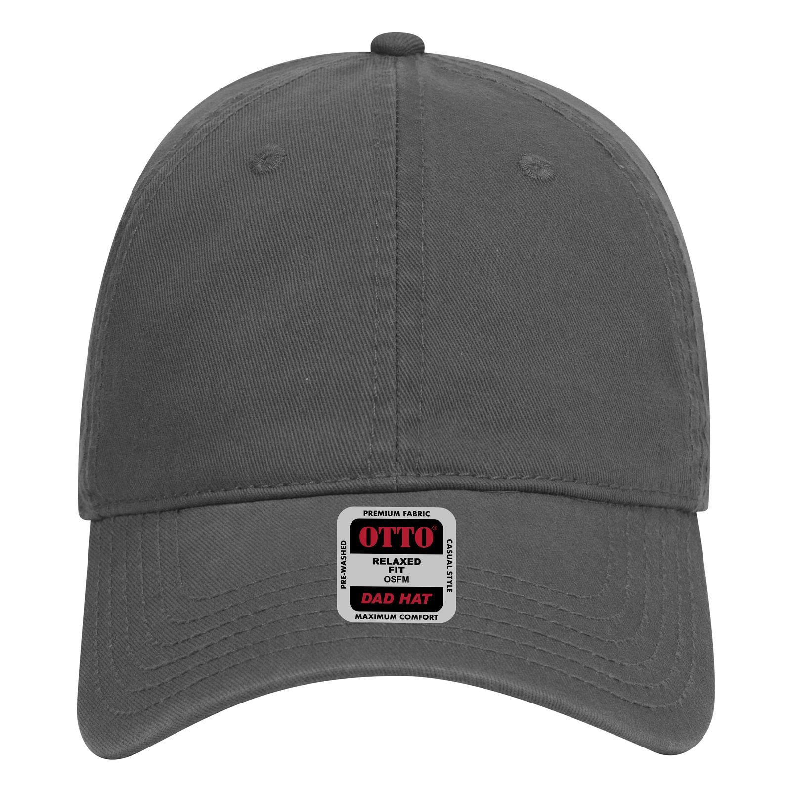 Right View of 025 - Char. Gray OTTO CAP 6 Panel Low Profile Dad Hat