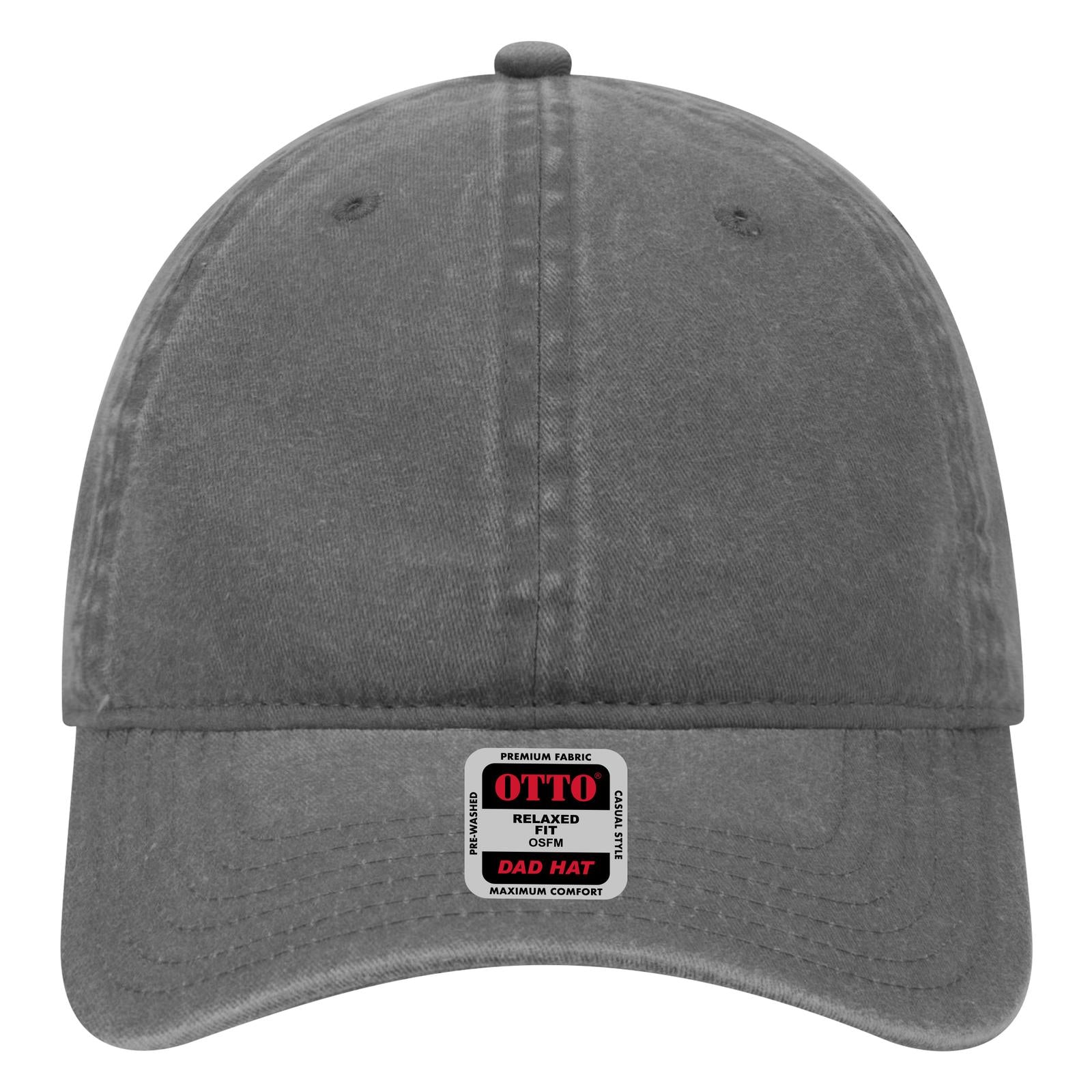 Right View of 025 - Char. Gray OTTO CAP 6 Panel Low Profile Dad Hat