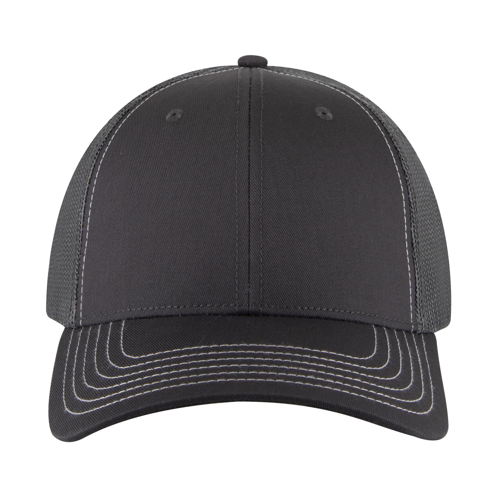 Right View of 025 - Char. Gray OTTO CAP 6 Panel Low Profile Mesh Back Trucker Hat
