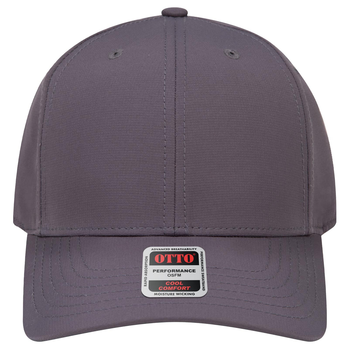 Front View of 025 - Char. Gray OTTO CAP 6 Panel Mid Profile Baseball Cap