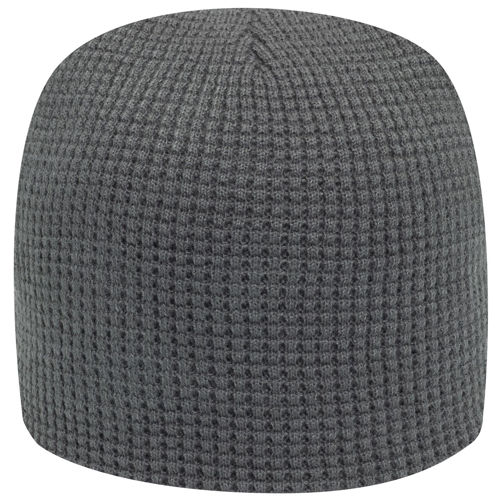 Front View of 025 - Char. Gray OTTO CAP 8" Waffle Rib Knit Beanie
