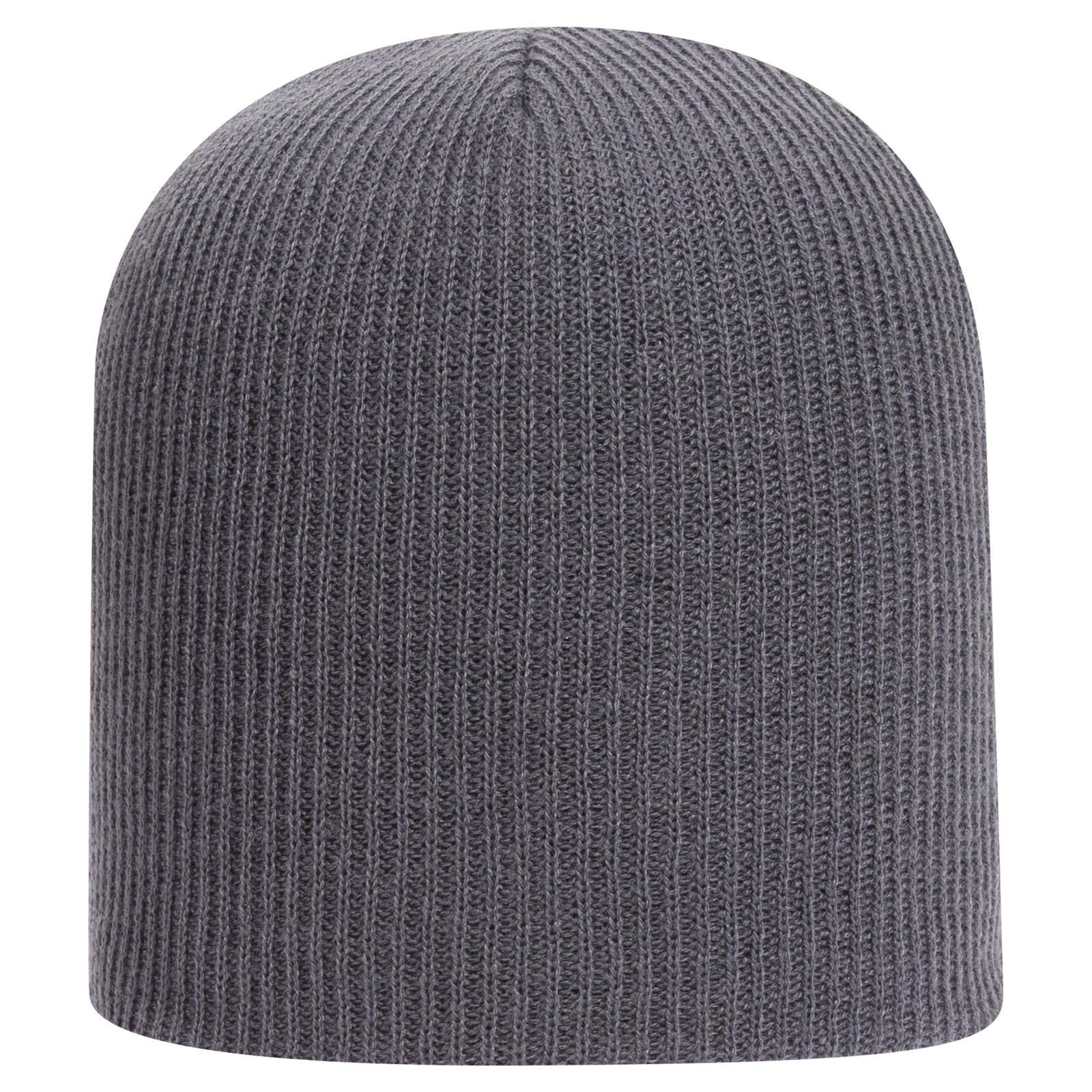 Front View of 025 - Char. Gray OTTO CAP 9 1/2" Premium Rib Knit Beanie