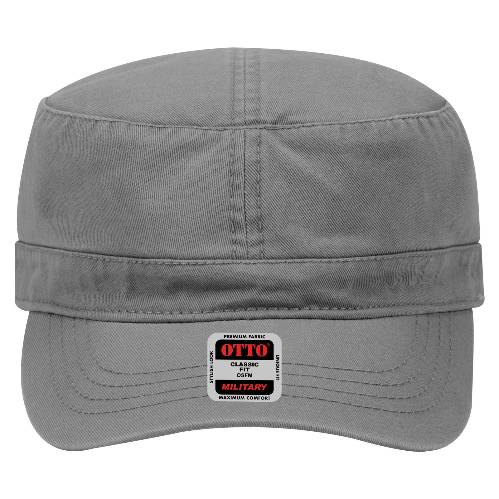 Front View of 025 - Char. Gray OTTO CAP Military Hat