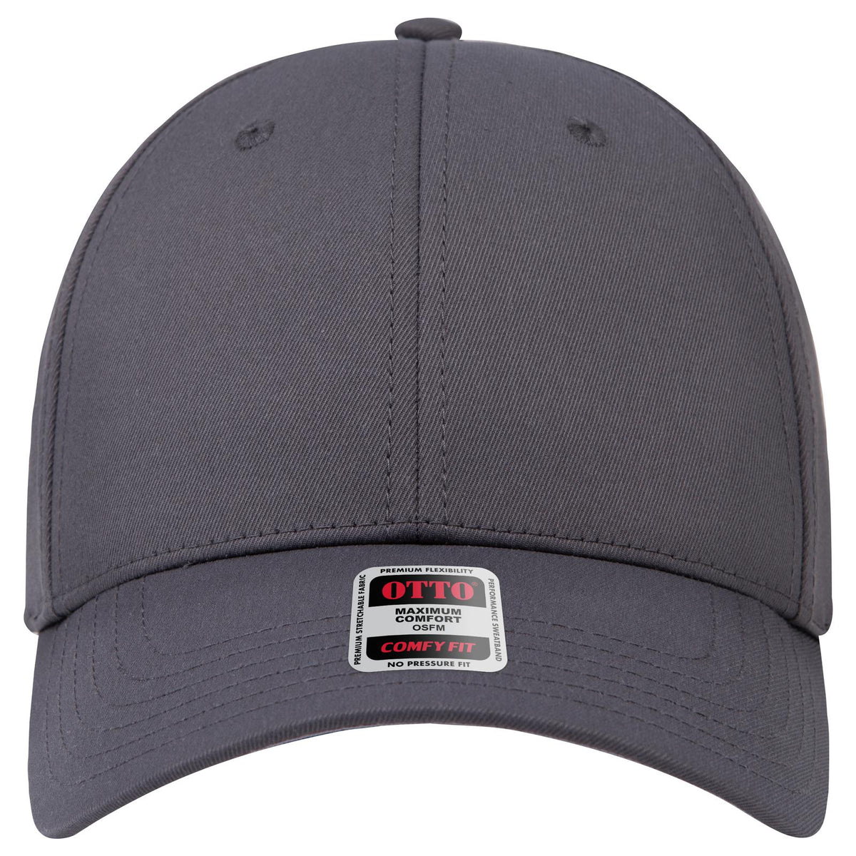 Front View of 025 - Char. Gray OTTO CAP "OTTO COMFY FIT" 6 Panel Low Profile Baseball Cap