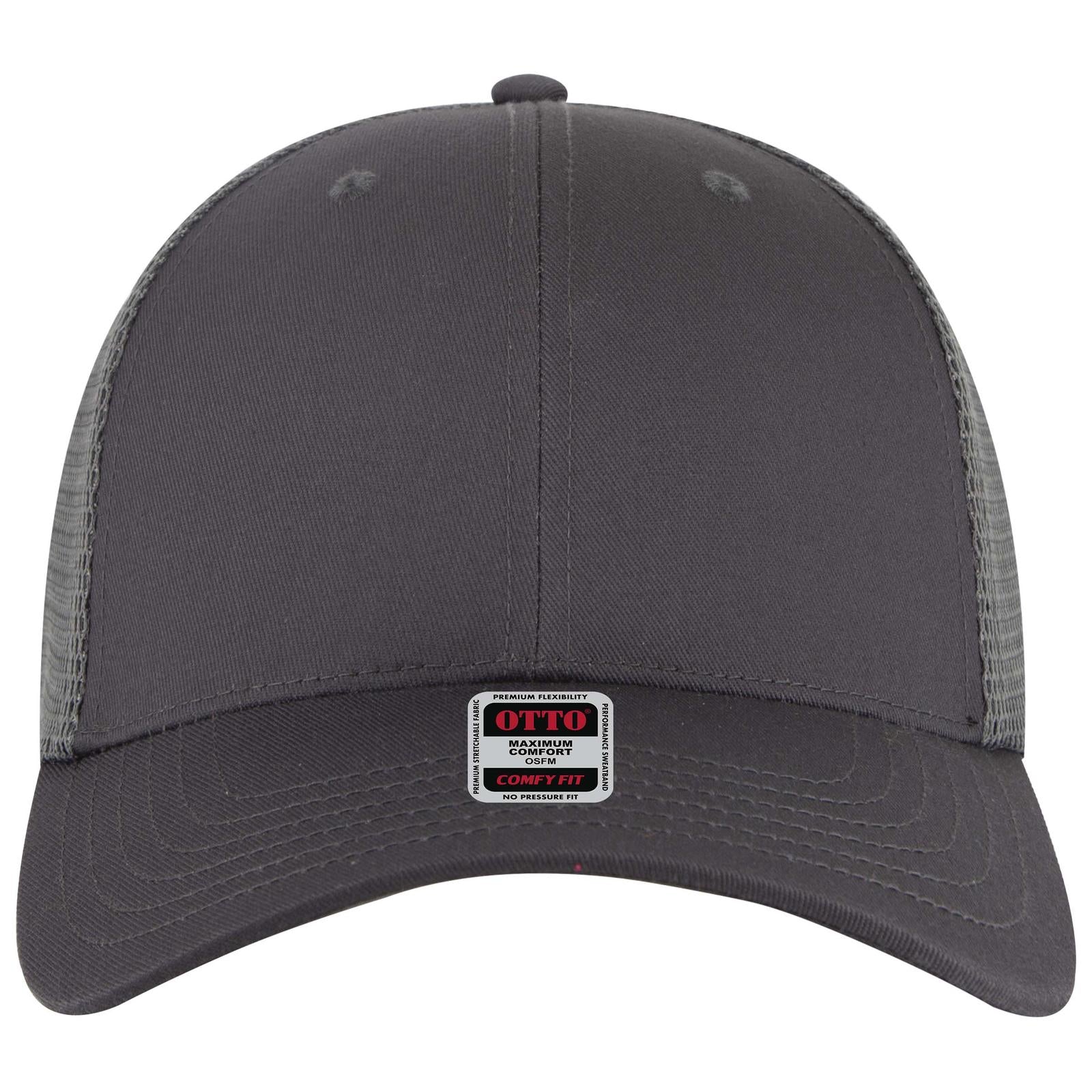 Right View of 025 - Char. Gray OTTO CAP "OTTO COMFY FIT" 6 Panel Low Profile Mesh Back Trucker Hat