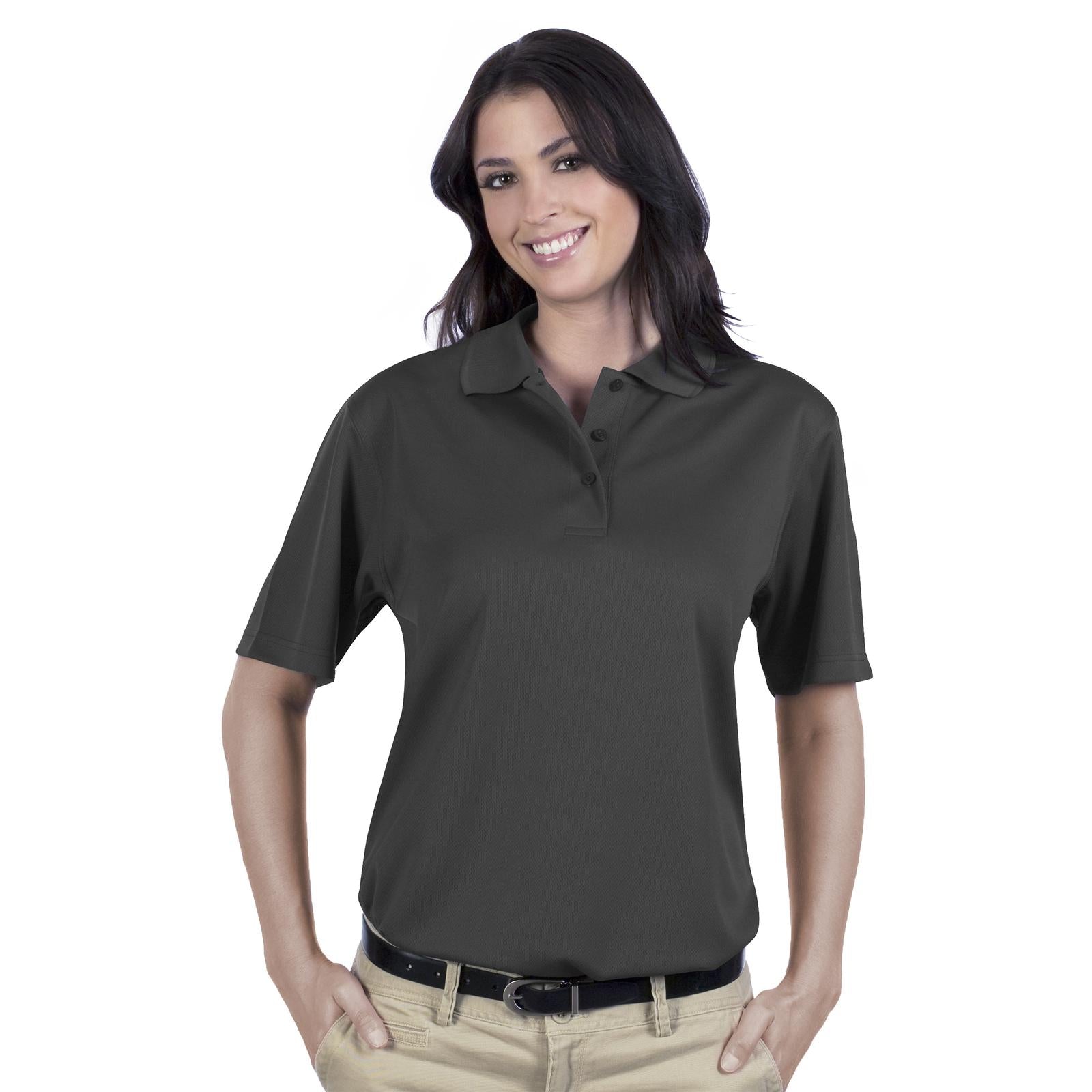 Front View of 025 - Char. Gray OTTO Ladies' Performance Sport Shirt