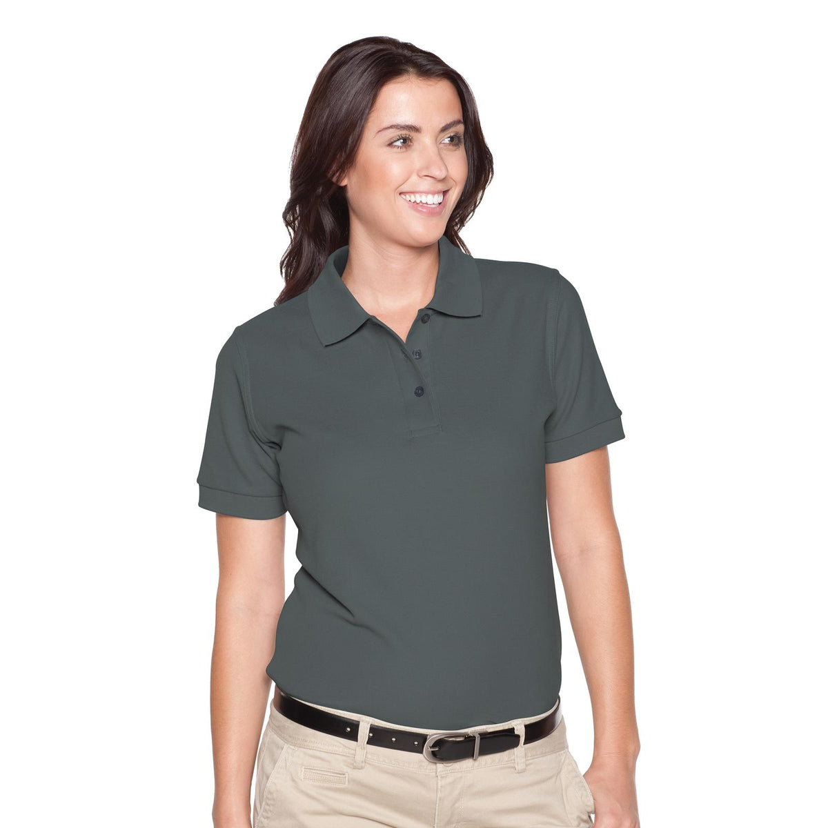 Front View of 025 - Char. Gray OTTO Ladies' Premium Sport Shirt