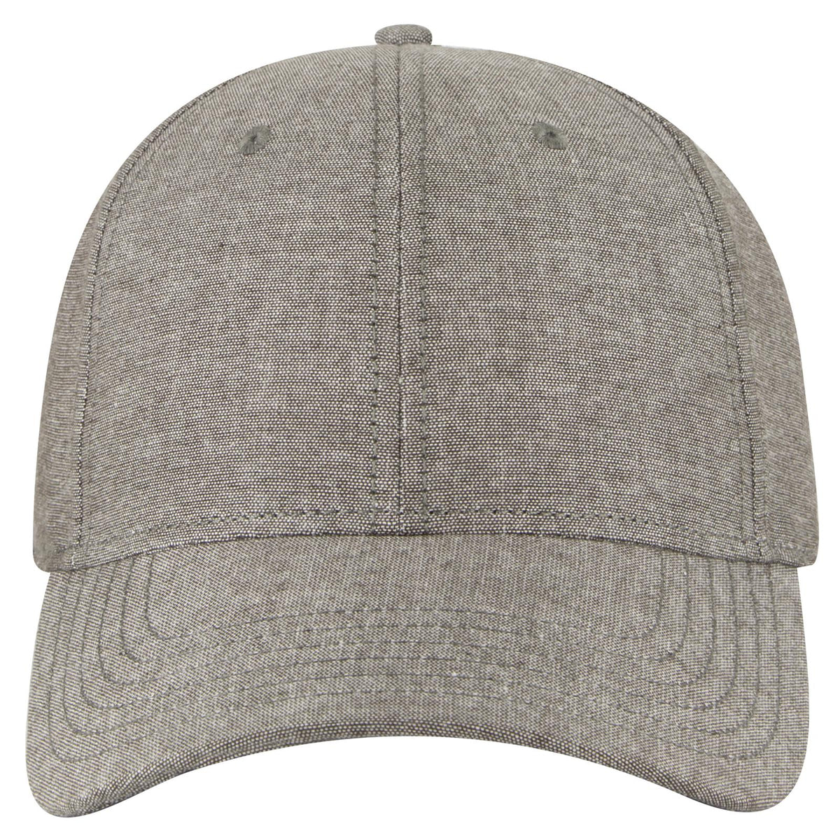Front View of 025A - Char. Gray OTTO CAP 6 Panel Low Profile Baseball Cap