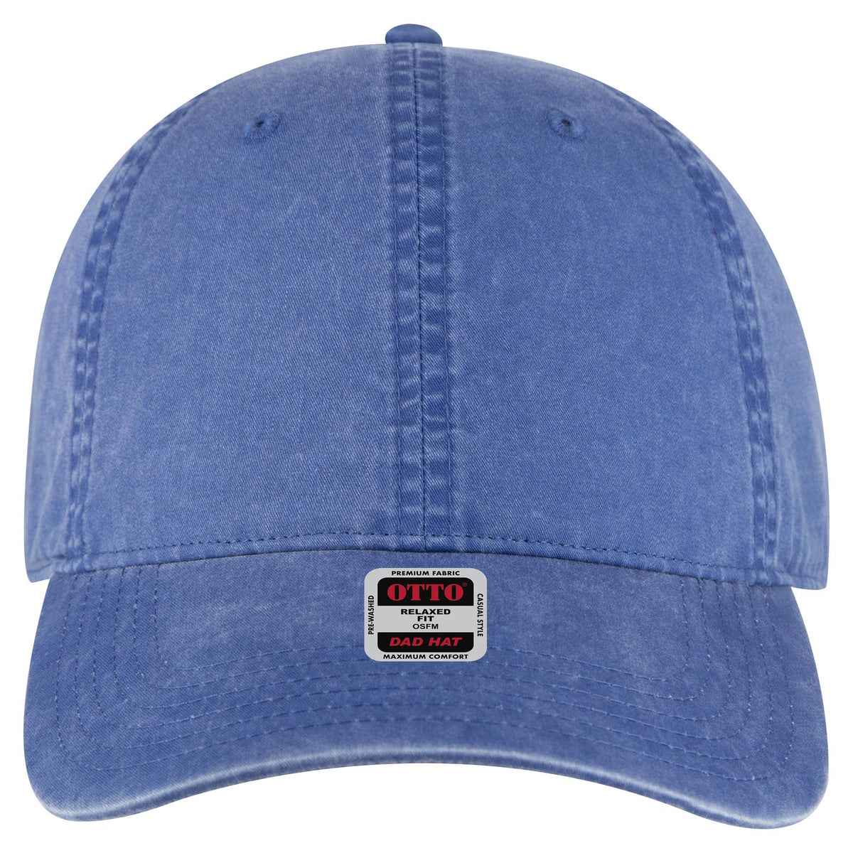 Front View of 030 - Sky Blue OTTO CAP 6 Panel Low Profile Dad Hat