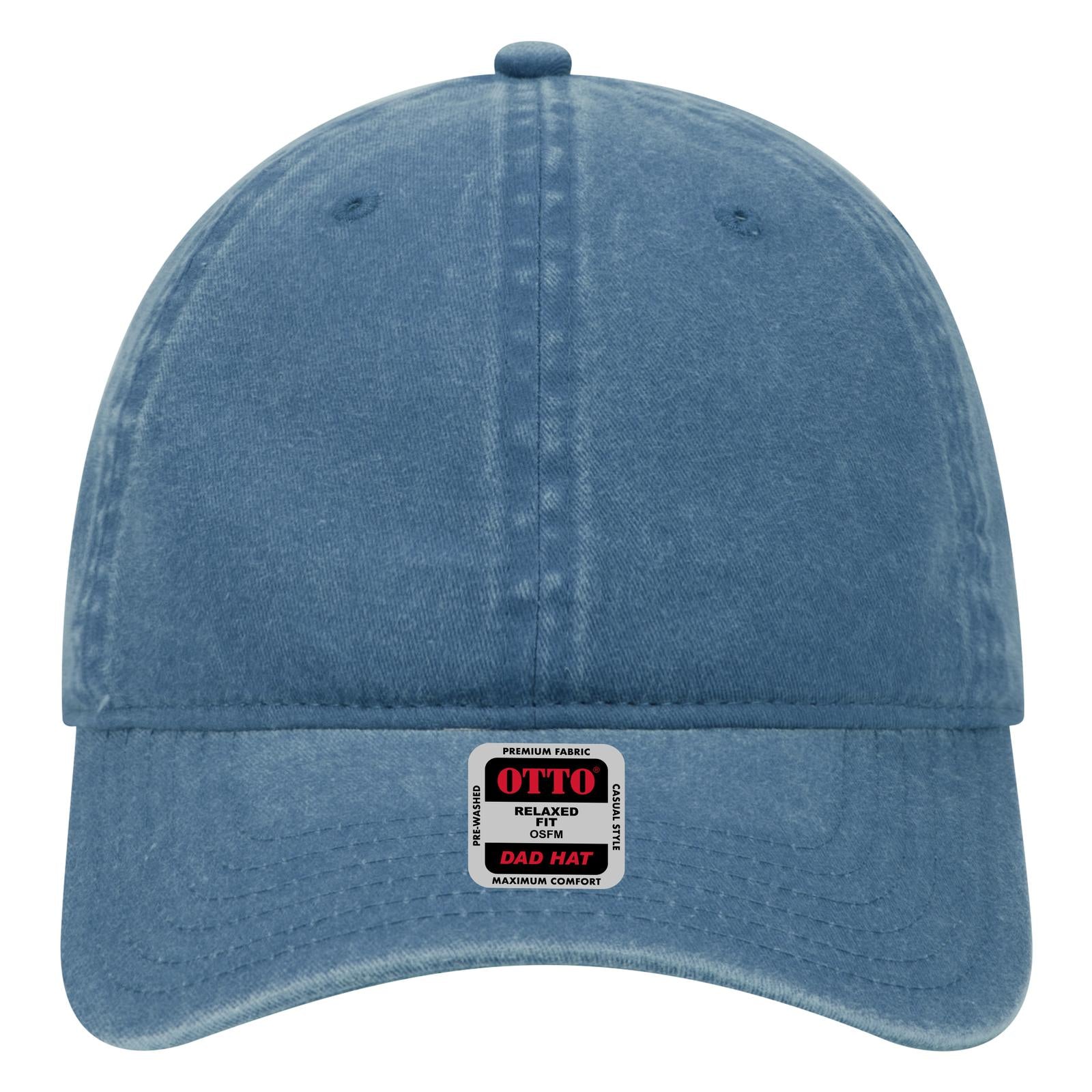 Right View of 030 - Sky Blue OTTO CAP 6 Panel Low Profile Dad Hat