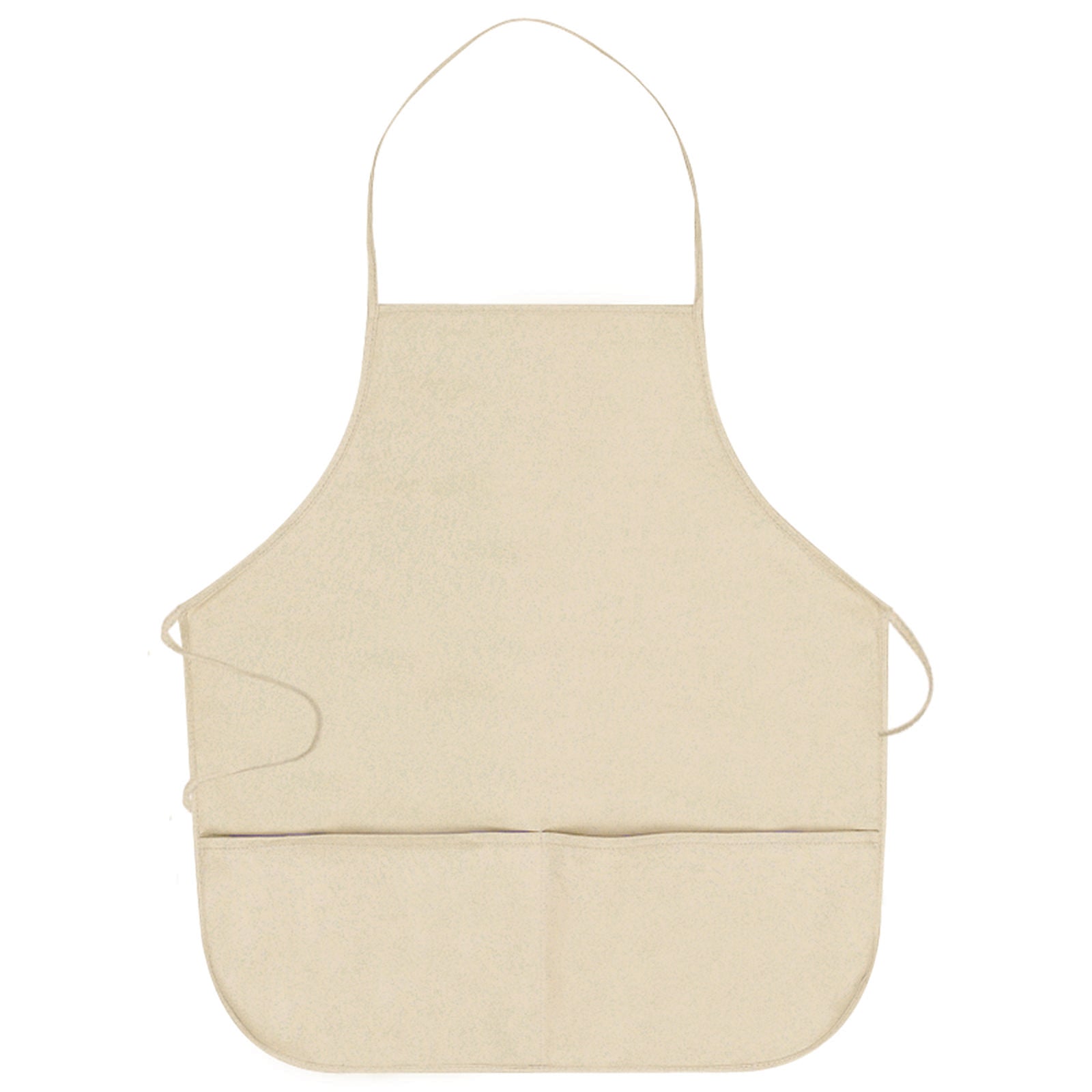 Front View of 031 - Natural OTTO 2 Pocket Medium Bib Apron
