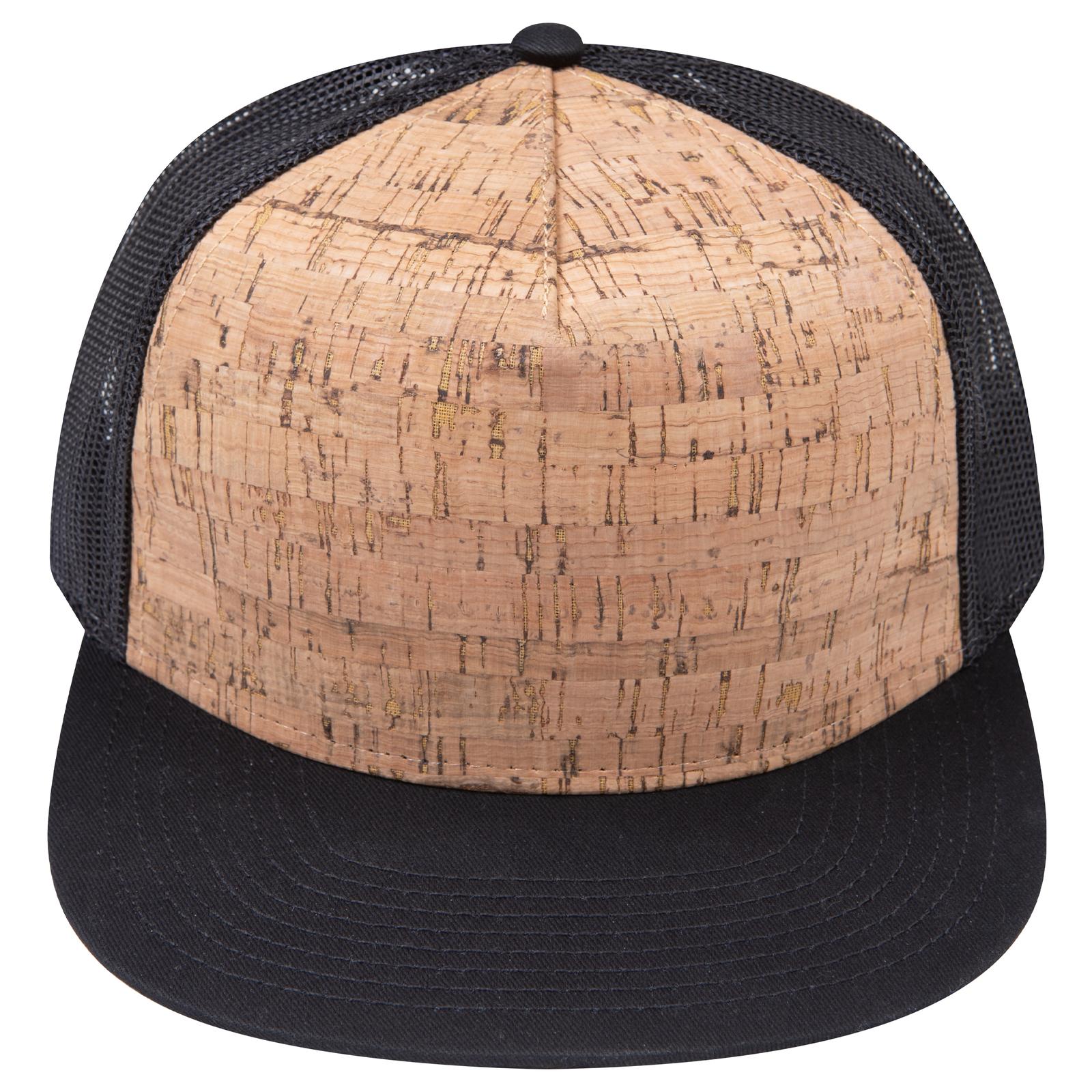 Right View of 0311203 - Blk/Cork/Blk OTTO CAP "OTTO SNAP" 5 Panel Pro Style Mesh Back Trucker Snapback Hat