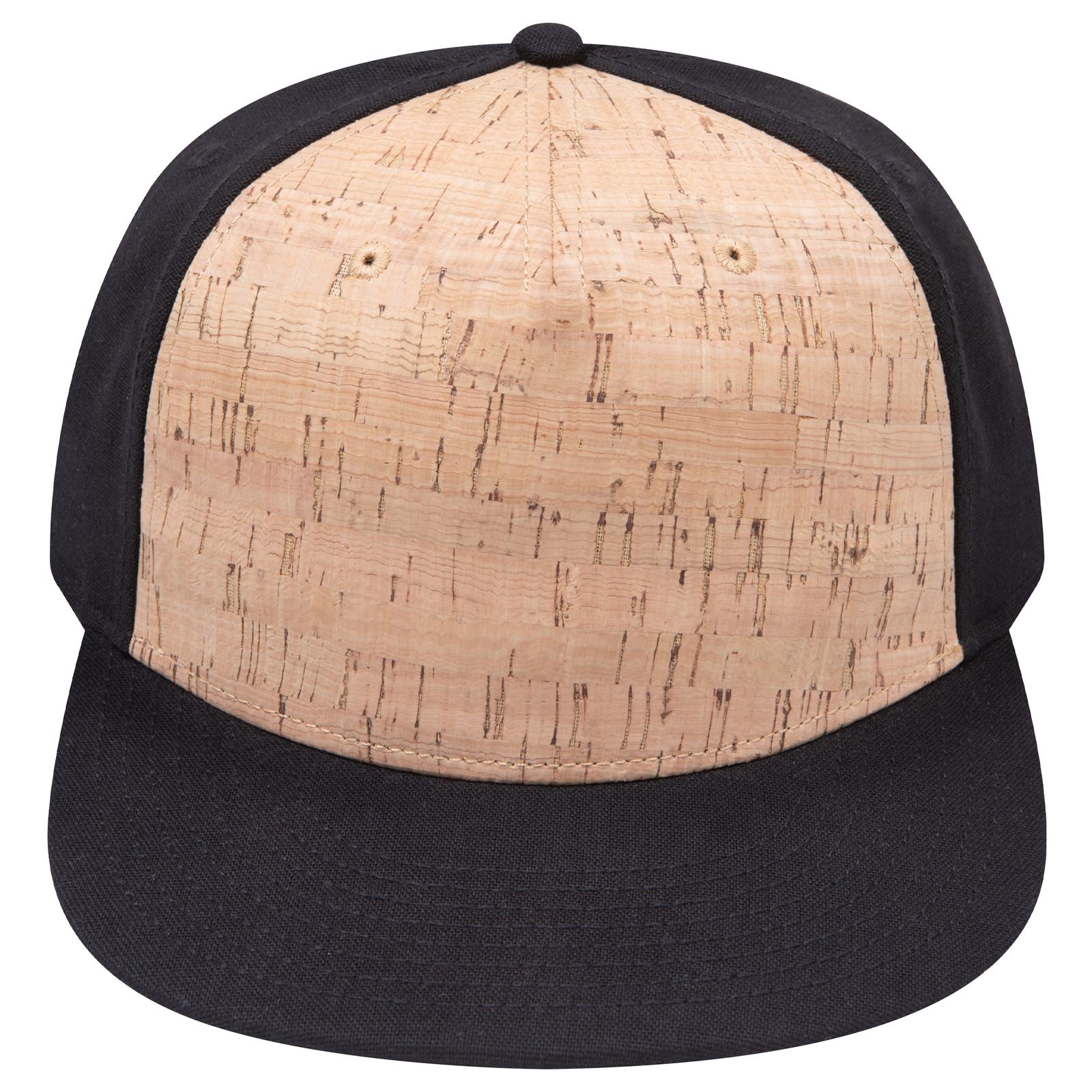Front View of 0311203 - Blk/Cork/Blk OTTO CAP "OTTO SNAP" 5 Panel Pro Style Snapback Hat