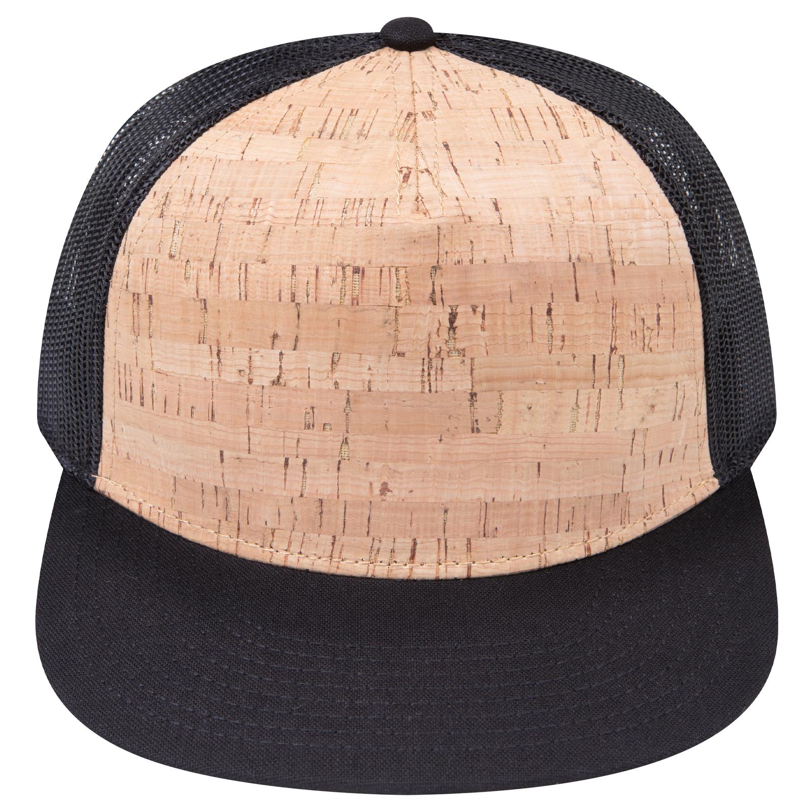 Right View of 0311203B - Blk/Cork/Blk OTTO CAP "OTTO SNAP" 5 Panel Pro Style Mesh Back Trucker Snapback Hat