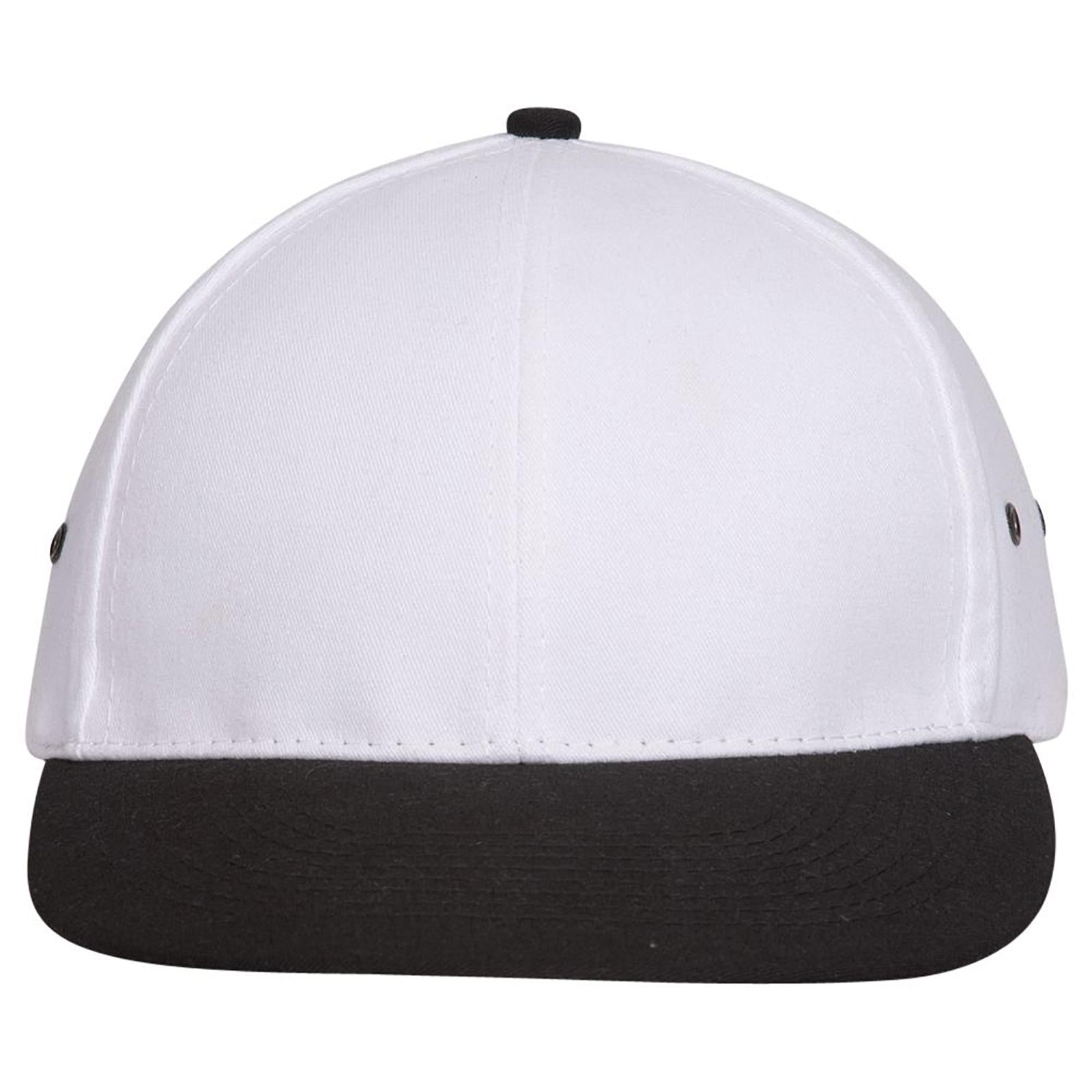 Right View of 0316 - Blk/Wht OTTO CAP 6 Panel Low Profile Baseball Cap