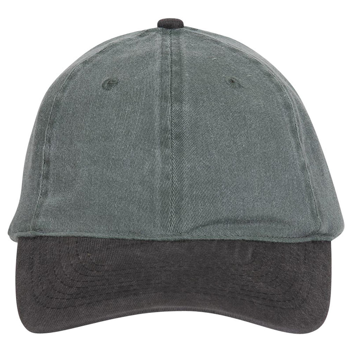 Front View of 0317 - Blk/Dk.Grn OTTO CAP "OTTO FLEX" Fitted 6 Panel Low Profile Dad Hat