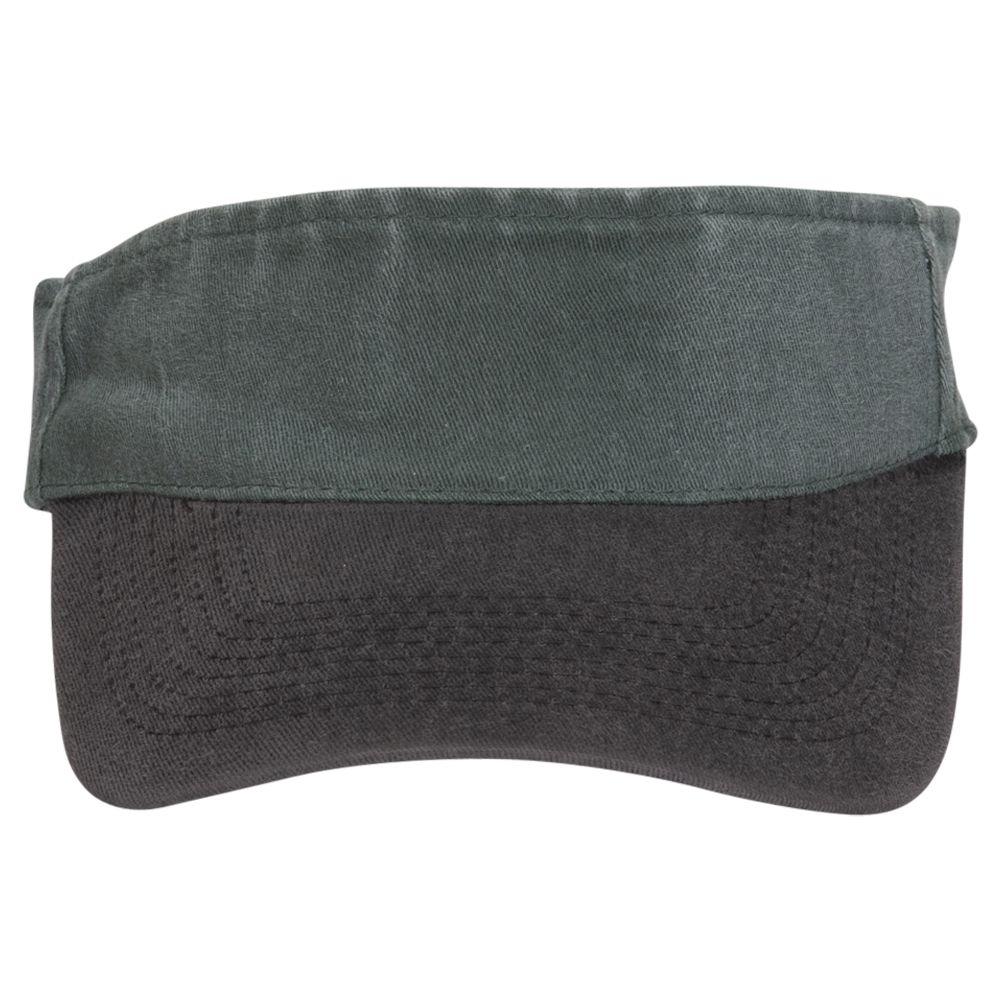 Front View of 0317 - Blk/Dk.Grn OTTO CAP "OTTO FLEX" Fitted Sun Visor