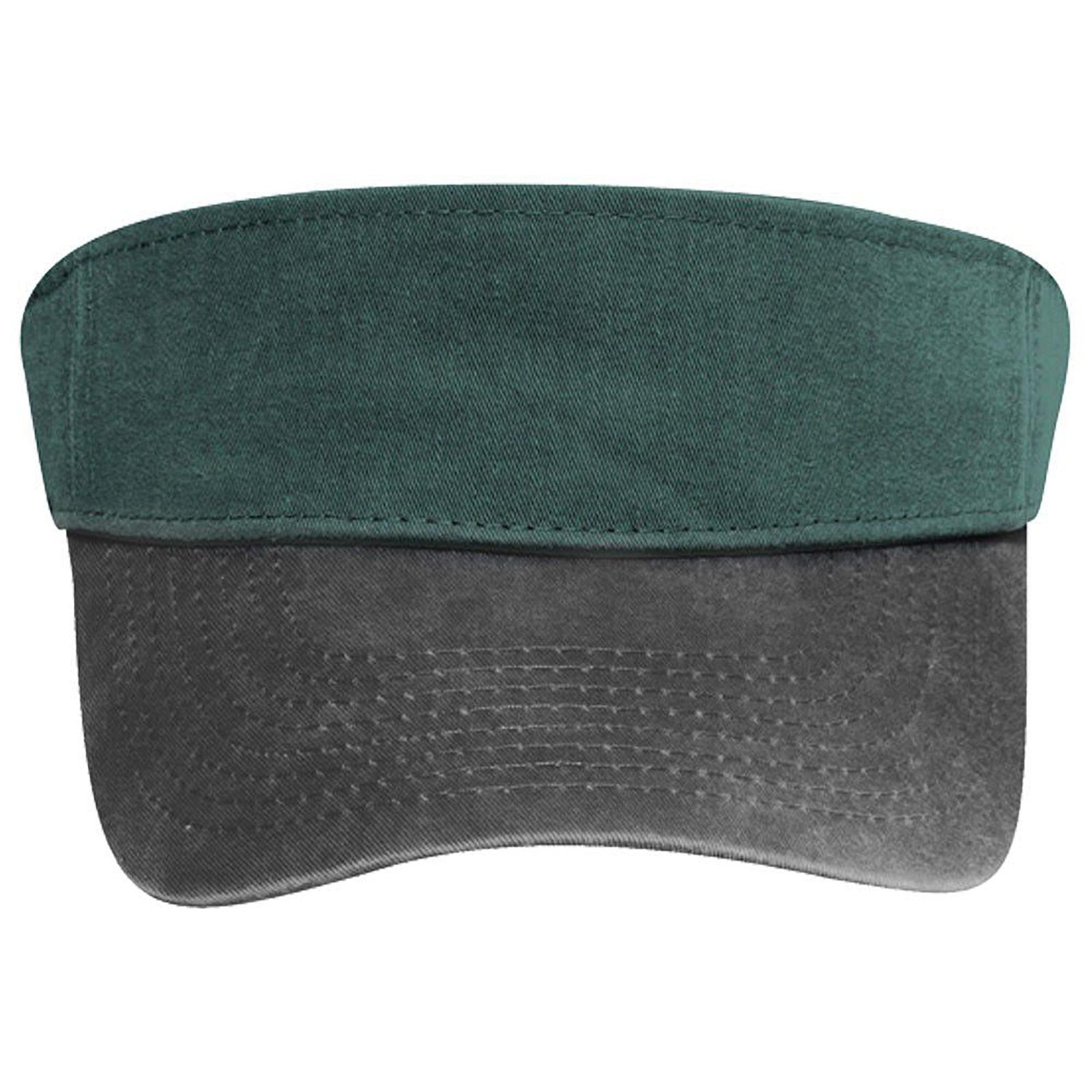 Front View of 0317 - Blk/Dk.Grn OTTO CAP Sun Visor