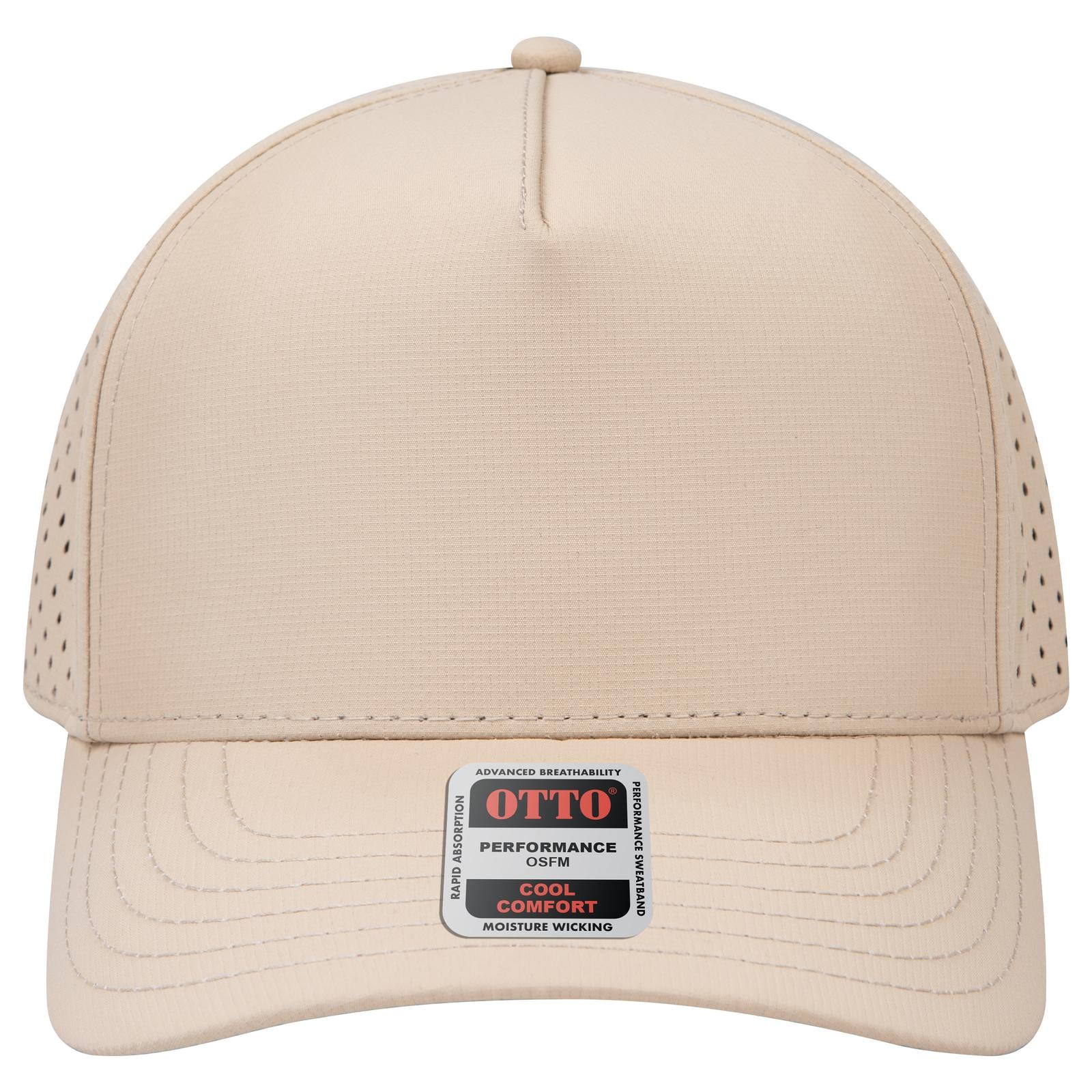 Right View of 032 - Khaki OTTO CAP 5 Panel Mid Profile Baseball Cap