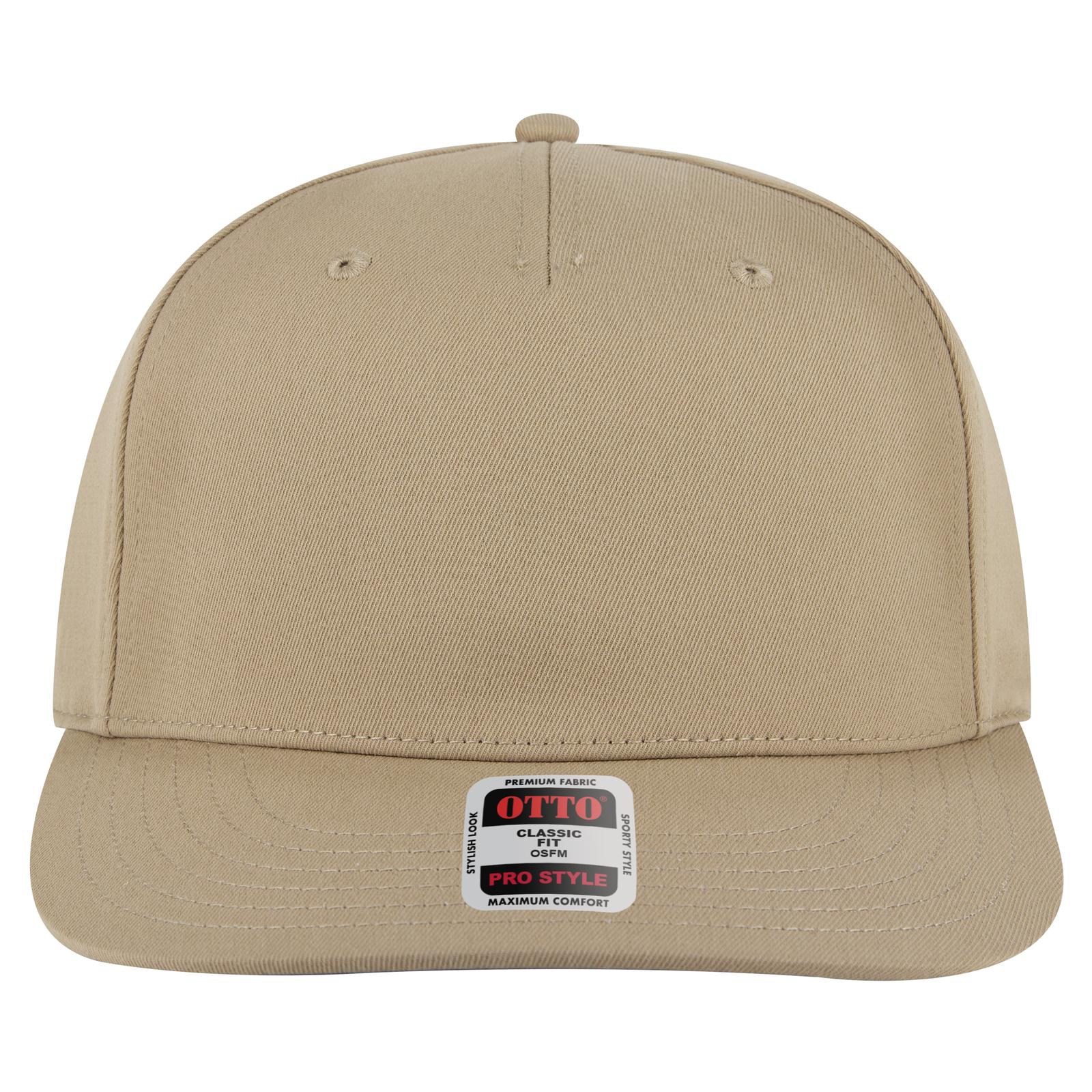Right View of 032 - Khaki OTTO CAP 5 Panel Pro Style Baseball Cap