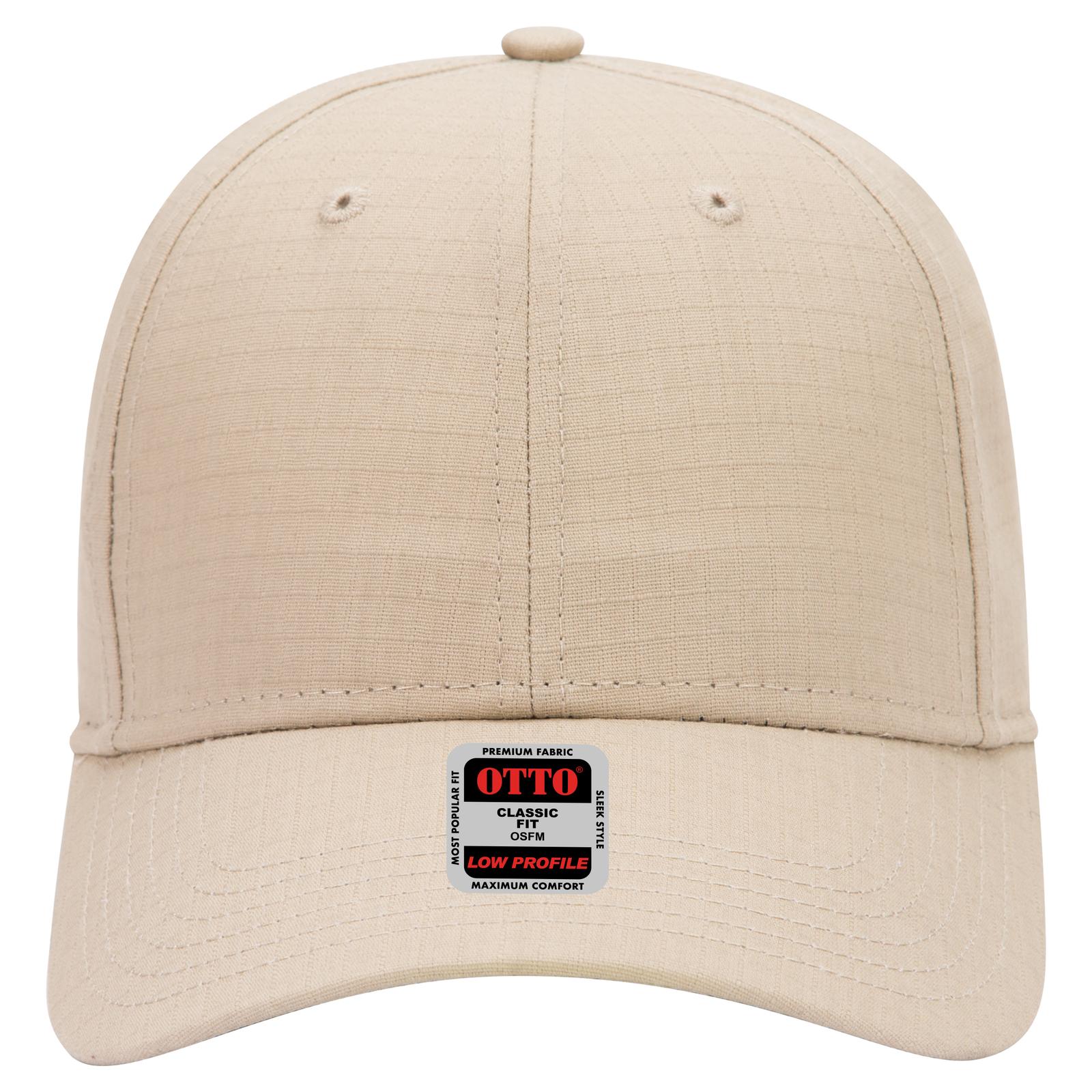 Right View of 032 - Khaki OTTO CAP 6 Panel Low Profile Baseball Cap