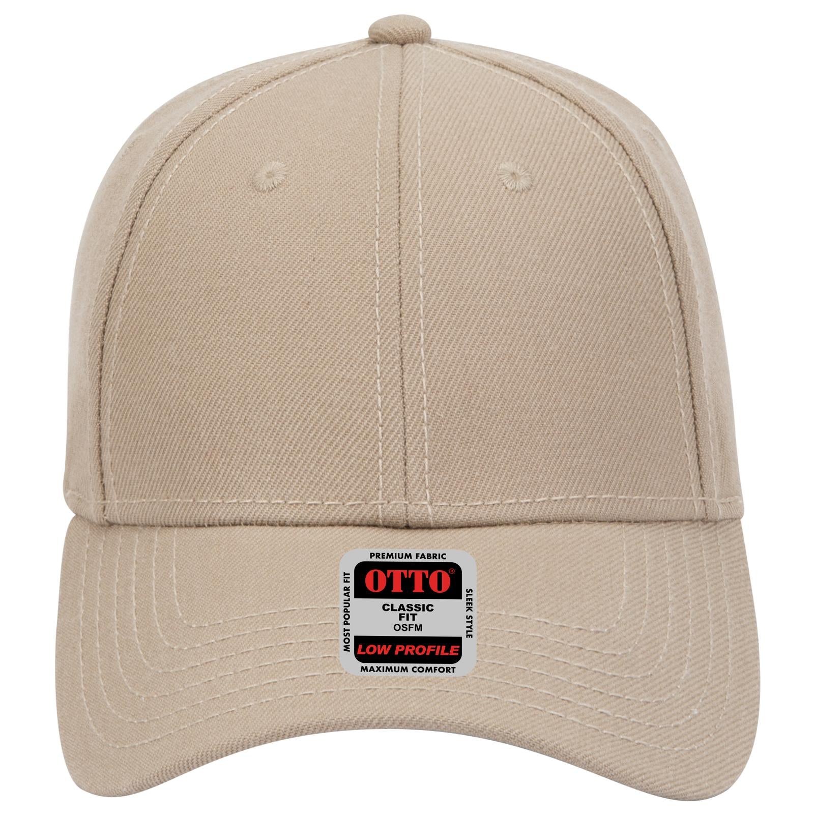 Right View of 032 - Khaki OTTO CAP 6 Panel Low Profile Baseball Cap