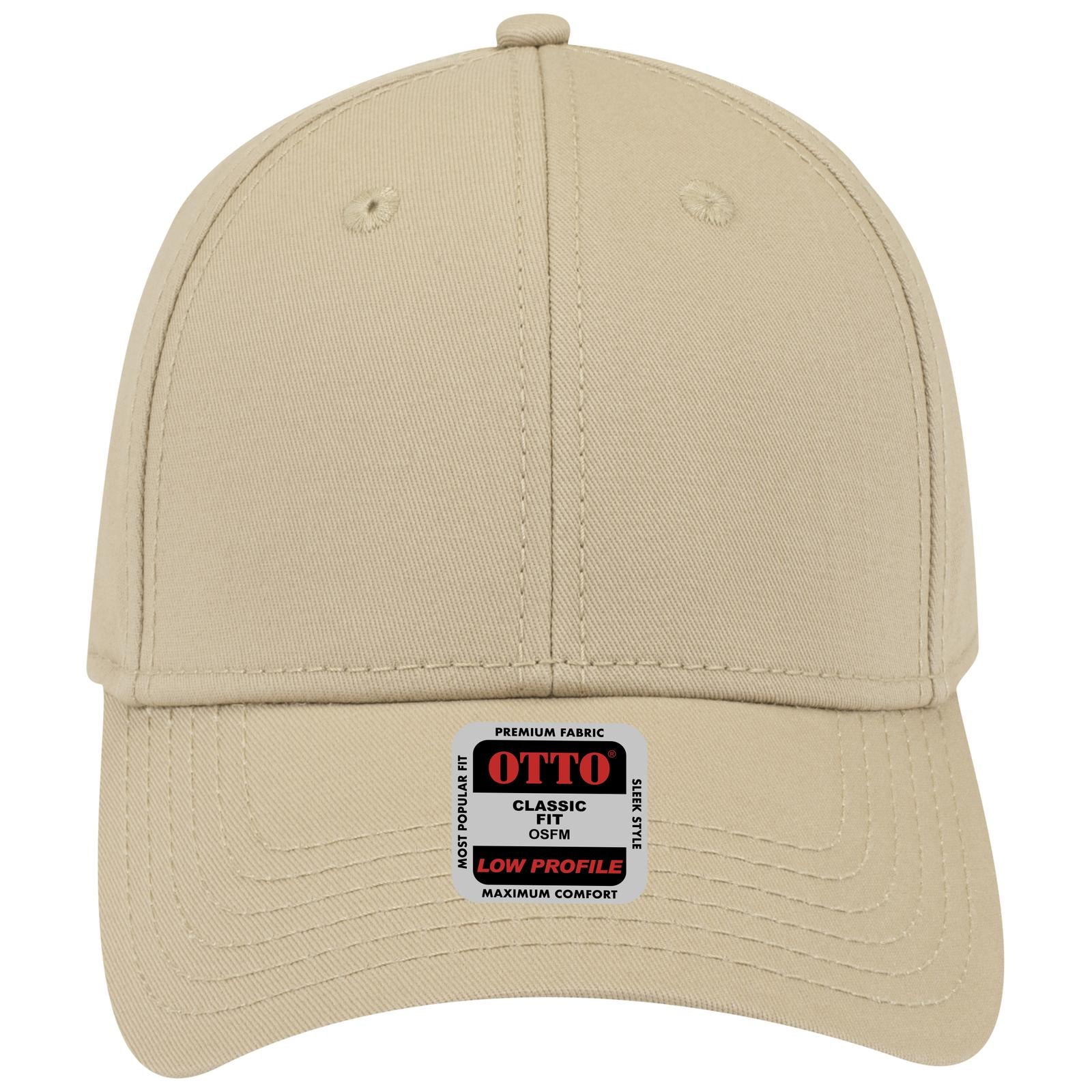 Right View of 032 - Khaki OTTO CAP 6 Panel Low Profile Baseball Cap