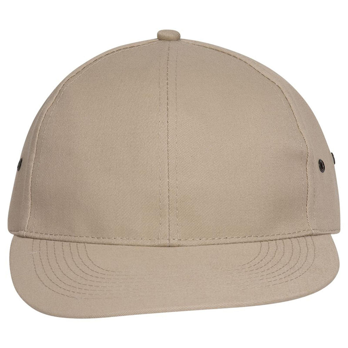 Front View of 032 - Khaki OTTO CAP 6 Panel Low Profile Baseball Cap