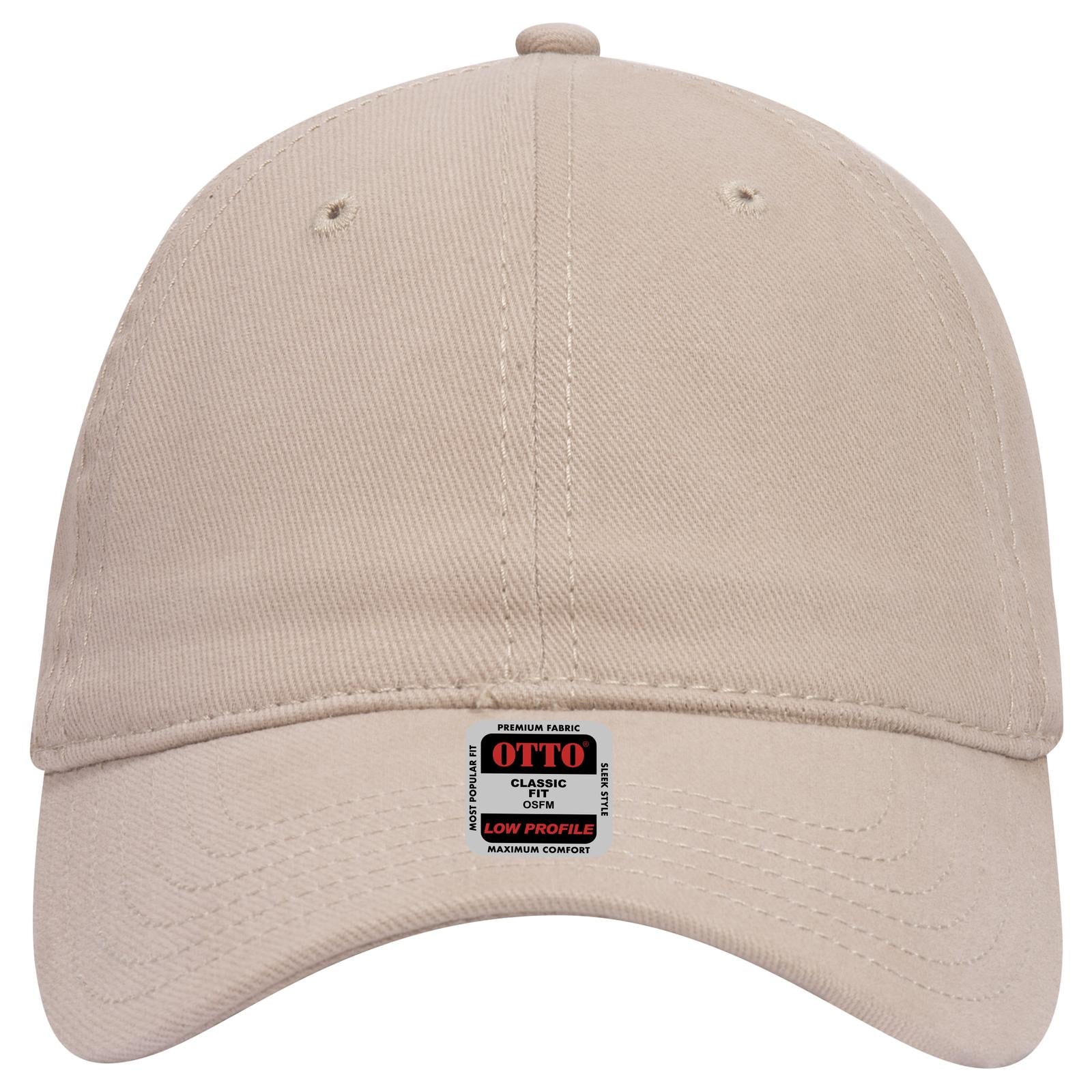 Right View of 032 - Khaki OTTO CAP 6 Panel Low Profile Baseball Cap