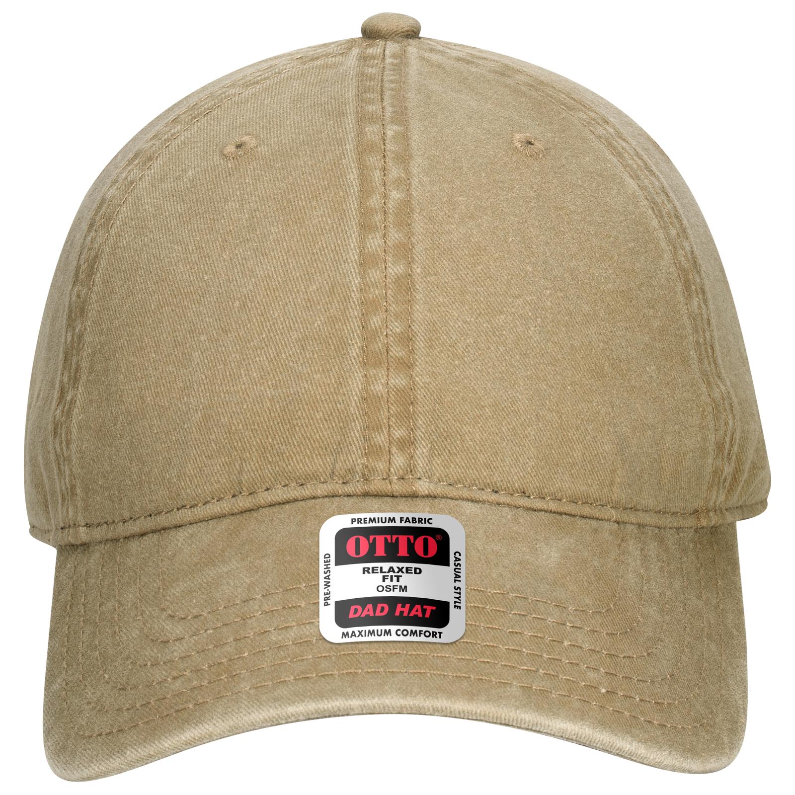 Right View of 032 - Khaki OTTO CAP 6 Panel Low Profile Dad Hat