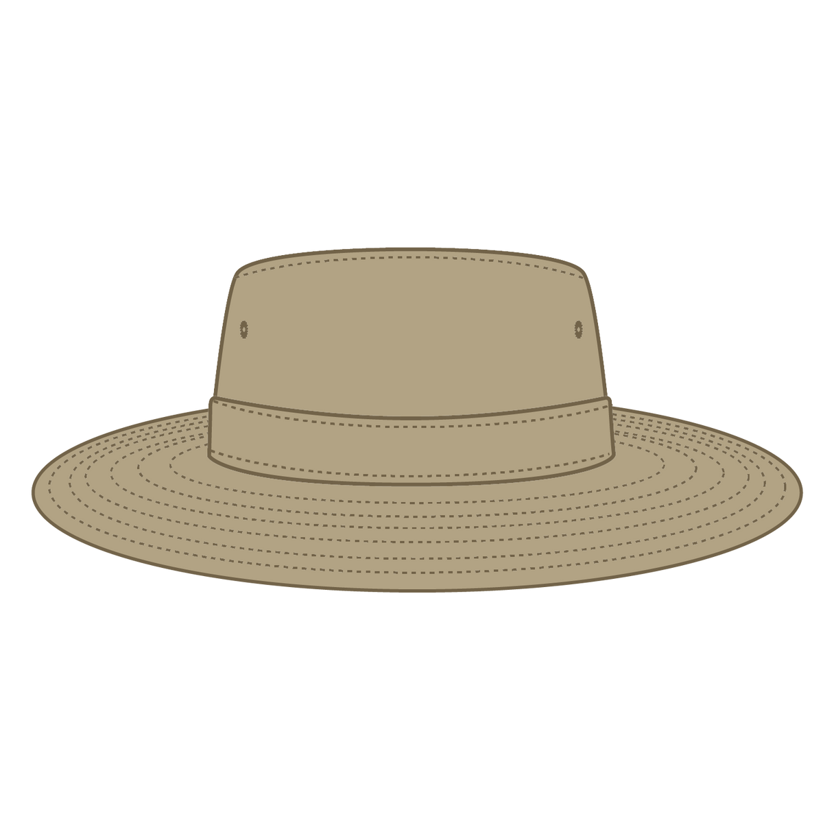 Front View of 032 - Khaki OTTO CAP Boonie Hat